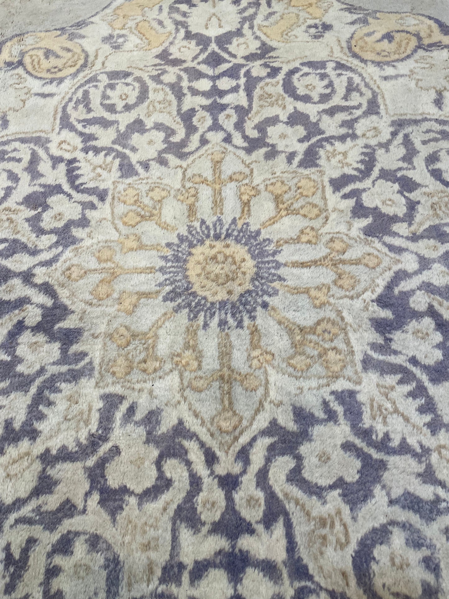 Hand-Knotted Wool Area Rug Turkish Oushak 8'4" x 11'2"