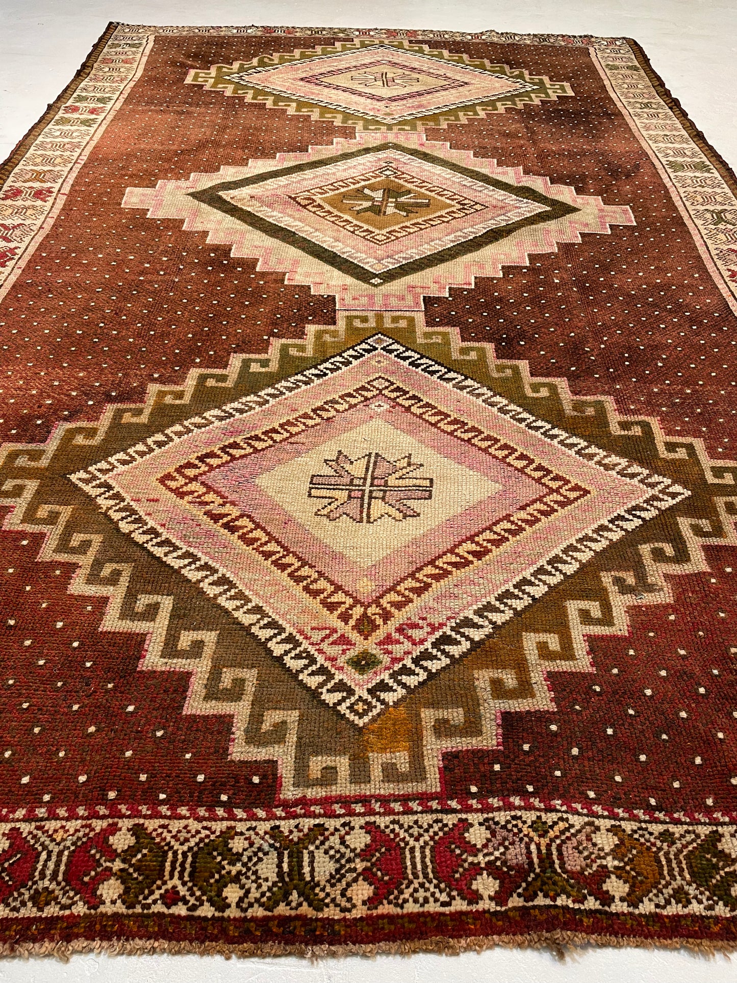Hand-Knotted Wool Area Rug Turkish Oushak 7'7" x 12'2"