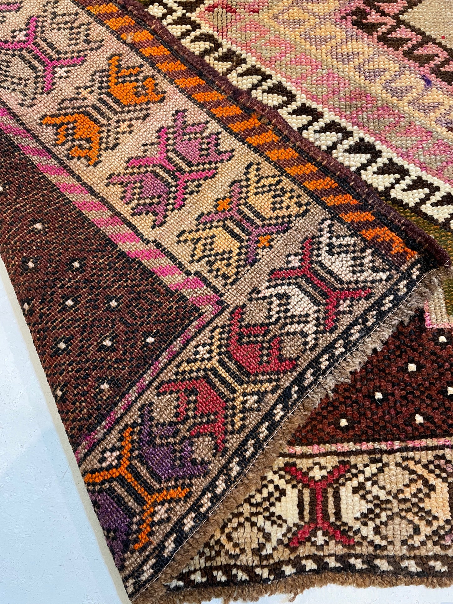 Hand-Knotted Wool Area Rug Turkish Oushak 7'7" x 12'2"