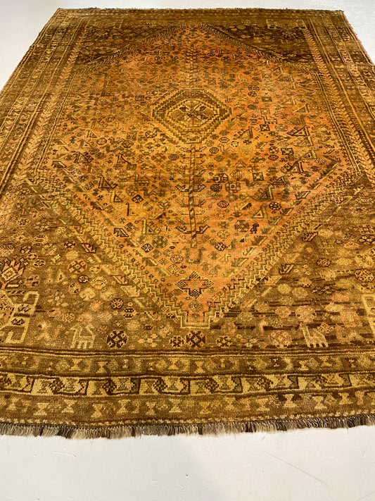 Hand-Knotted Wool Rug Turkish Oushak 7'2" x 9'10"