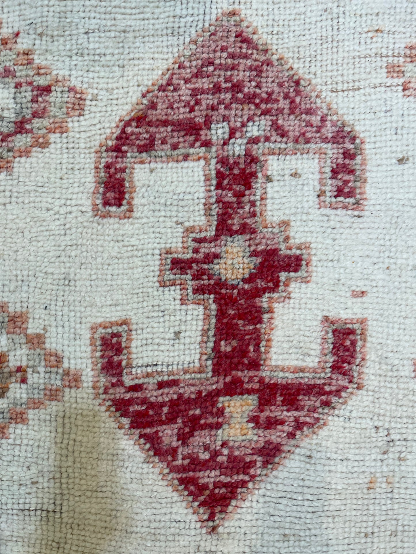 Hand-Knotted Wool Runner Turkish Oushak 3'8" x 12'6"