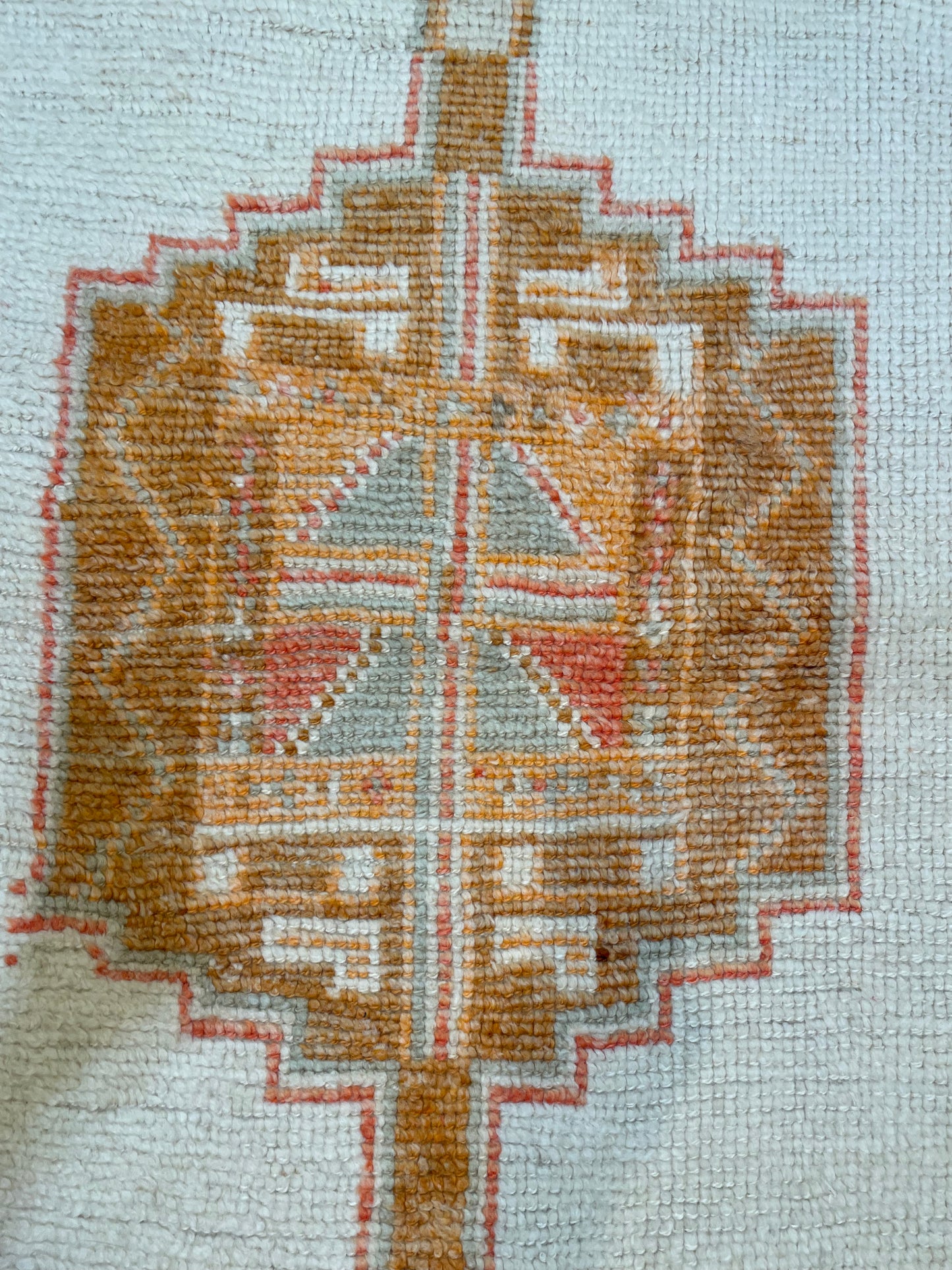 Hand-Knotted Wool Runner Turkish Oushak 3'8" x 11'4"