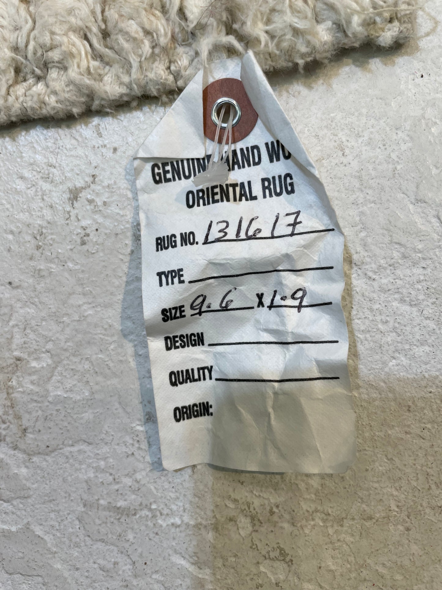 Hand-Knotted Wool Runner Turkish Oushak 1'9" x 9'6"