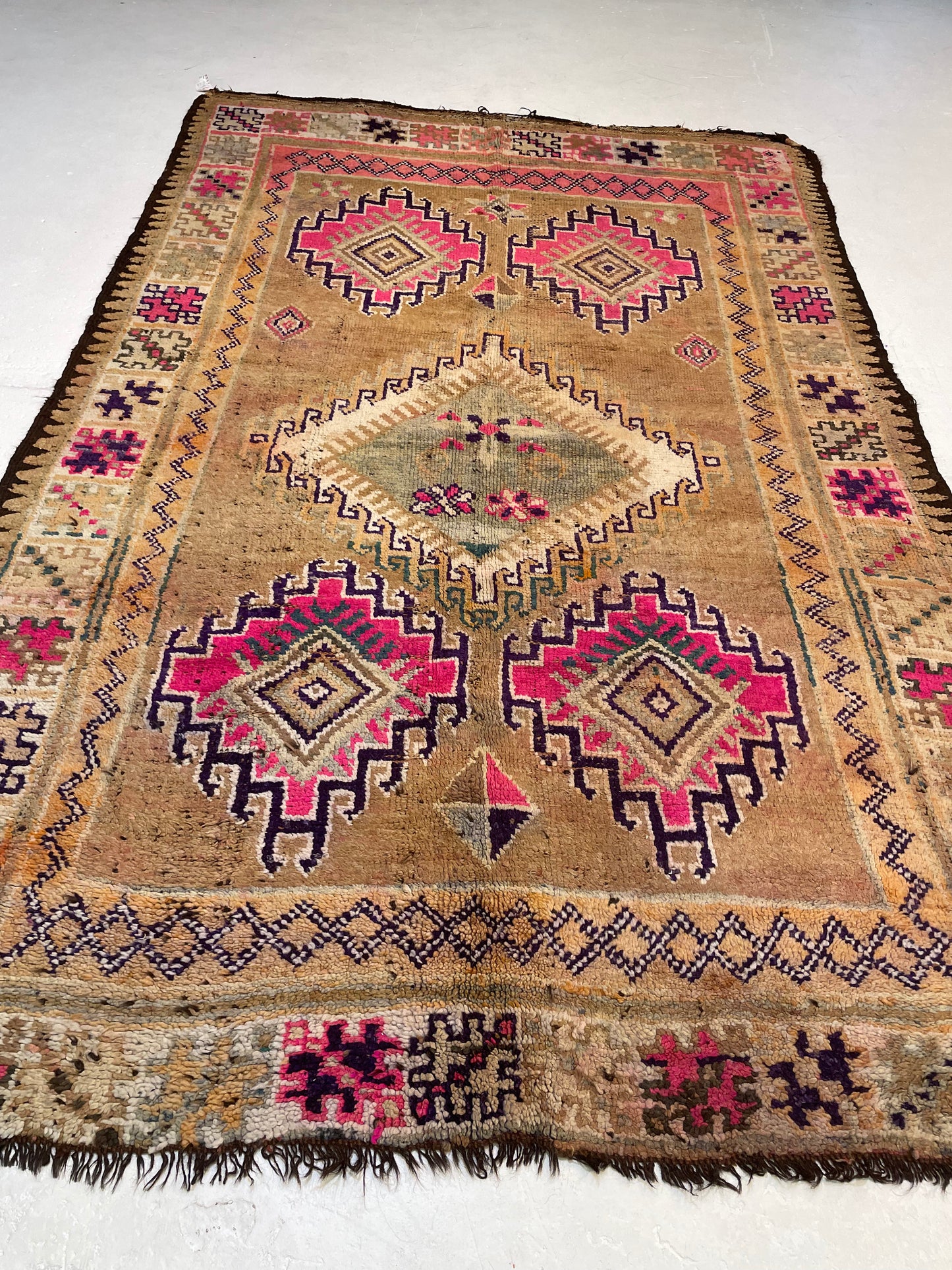 Hand-Knotted Wool Rug Moroccan 6'3" x 9'8"