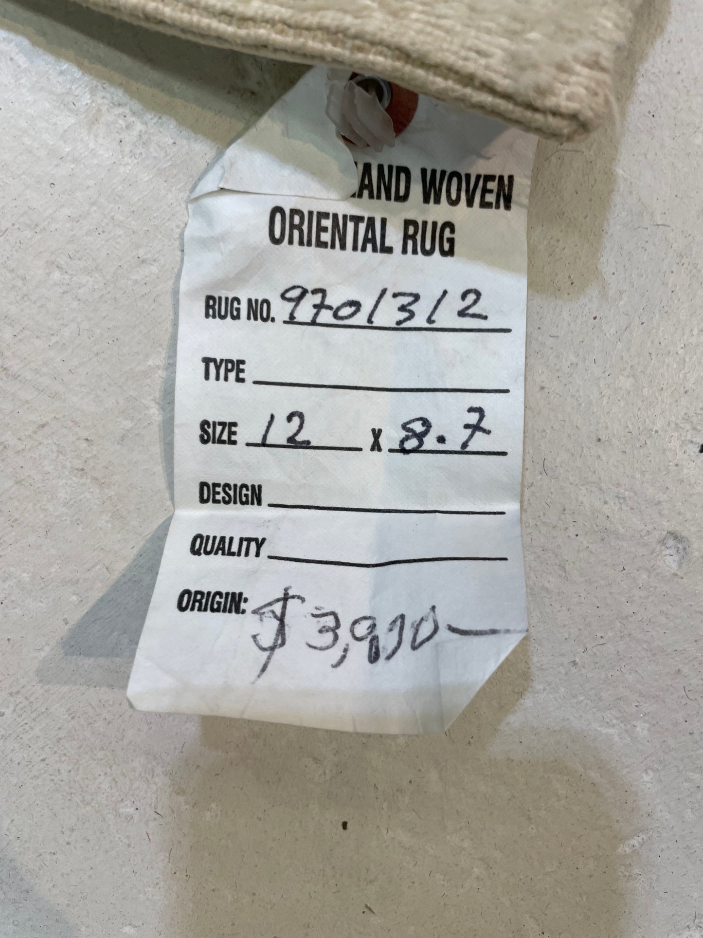 Hand-Knotted Wool Rug Turkish Oushak 8'7" x 12'