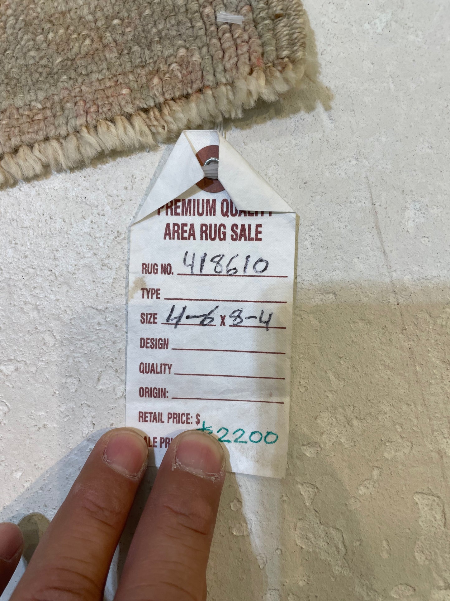 Hand-Knotted Wool Rug Turkish Oushak 4'6" x 8'4"