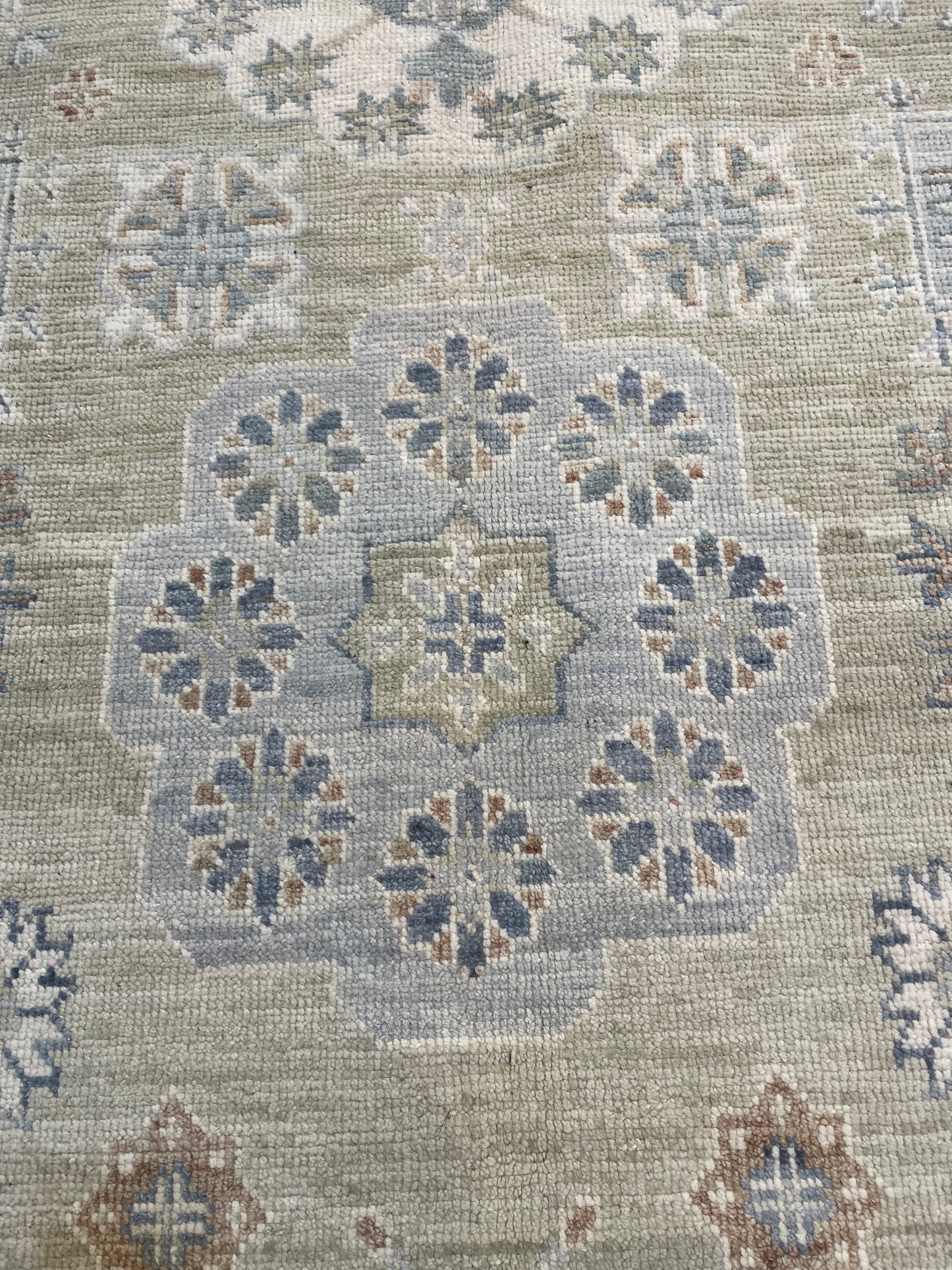 Hand-Knotted Wool Rug Turkish Oushak 5'4" x 8'