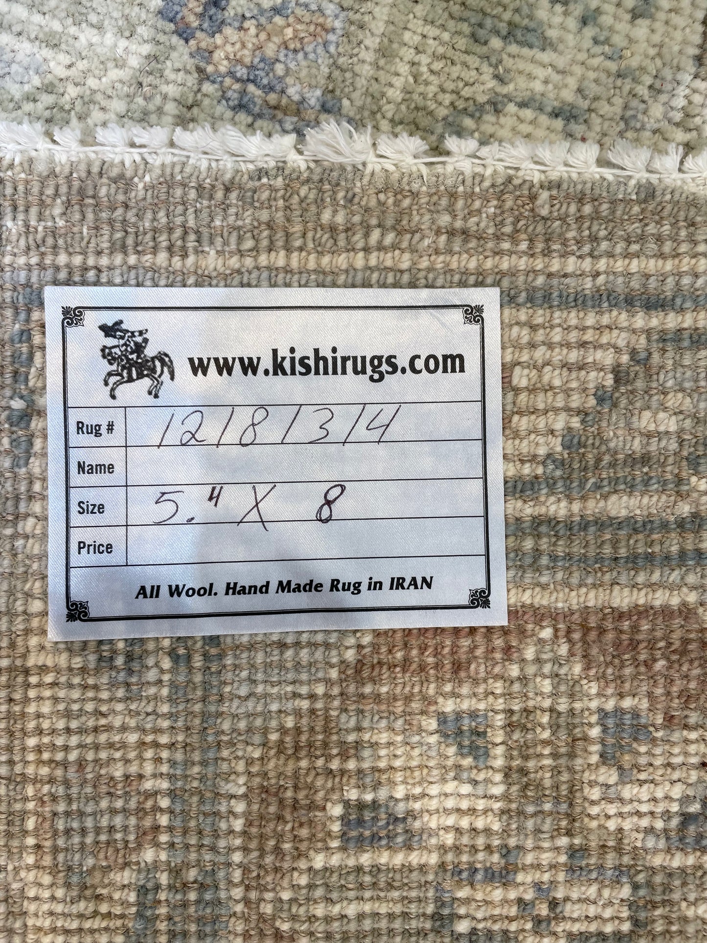 Hand-Knotted Wool Rug Turkish Oushak 5'4" x 8'