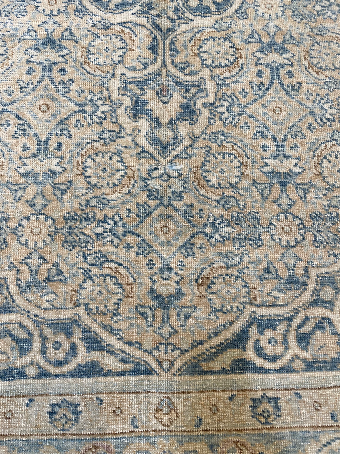Hand-Knotted Wool Rug Turkish Oushak 4'6" x 6'1"