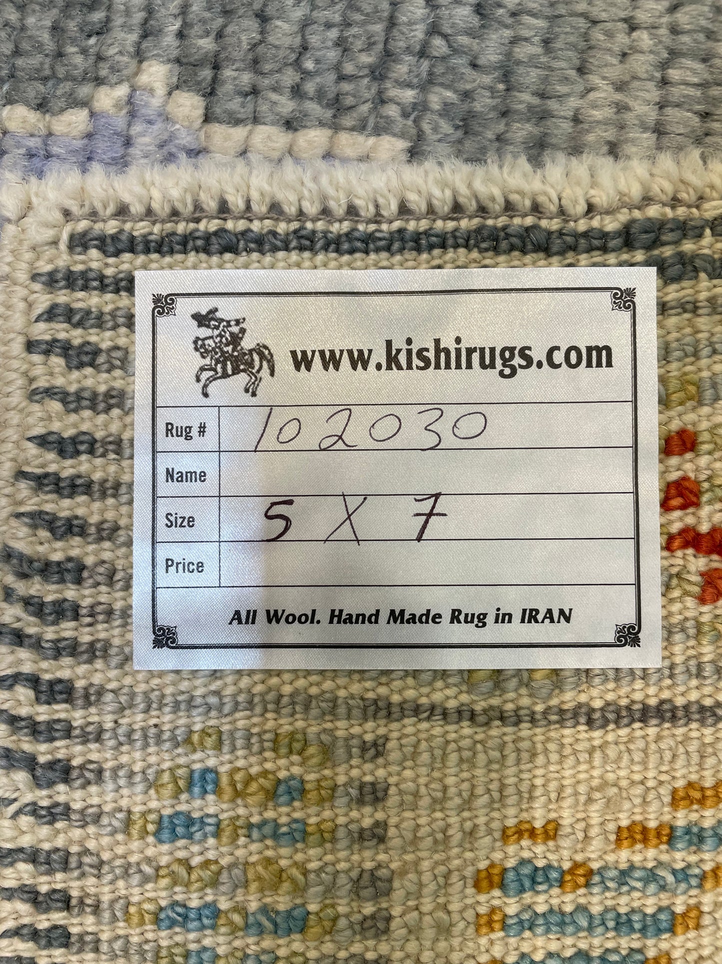 Hand-Knotted Wool Rug Turkish Oushak 5' x 7'