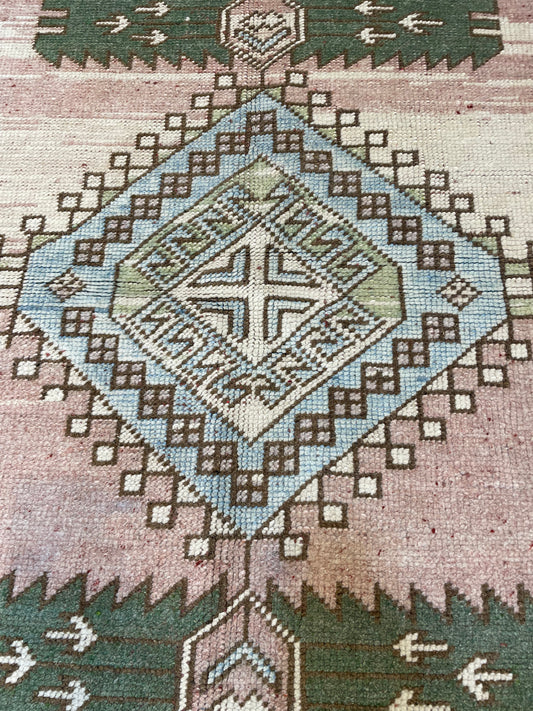 Hand-Knotted Wool Rug Turkish Oushak 4' x 6'6"