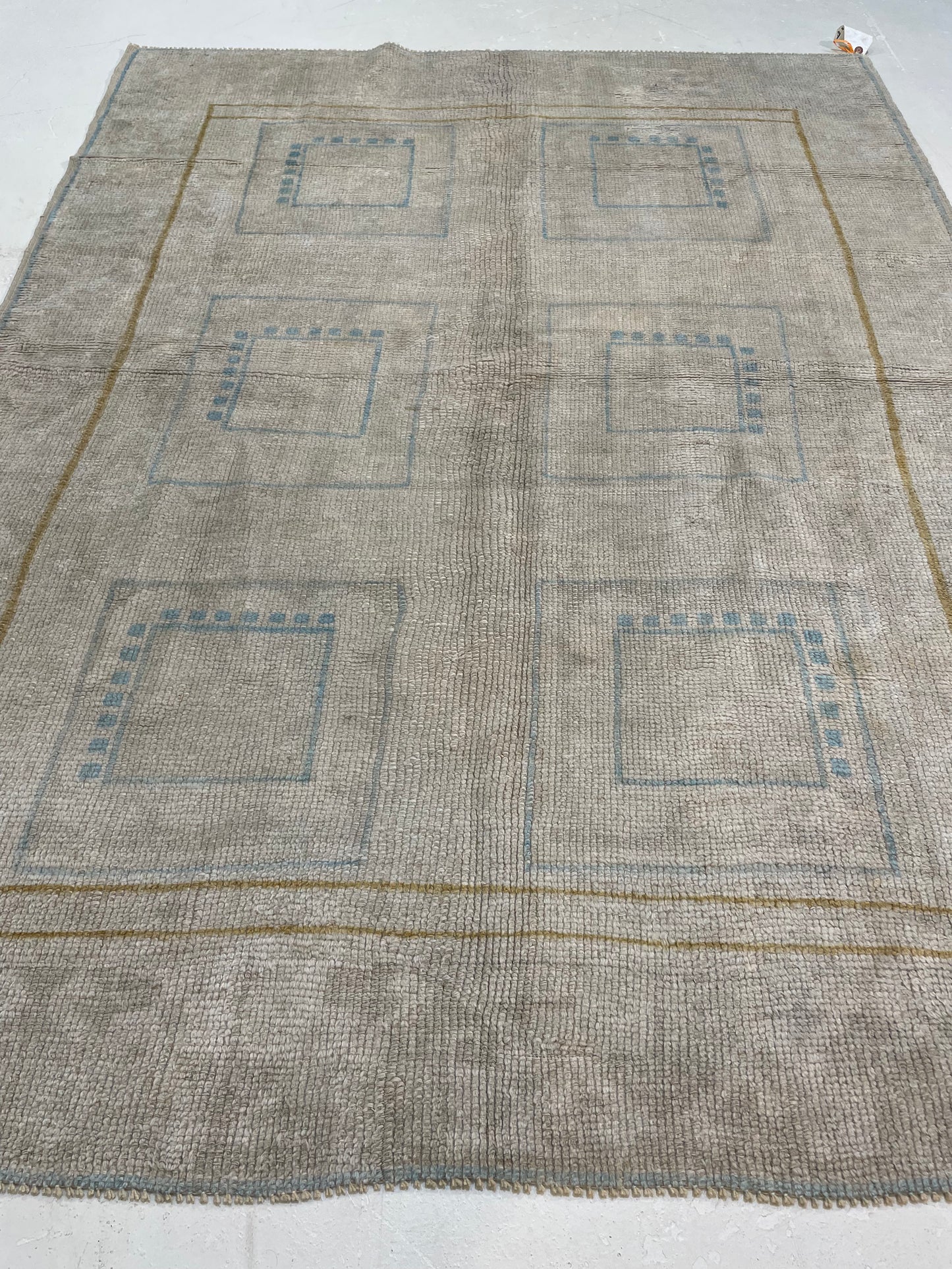 Hand-Knotted Wool Rug Turkish Oushak 4'3" x 6'
