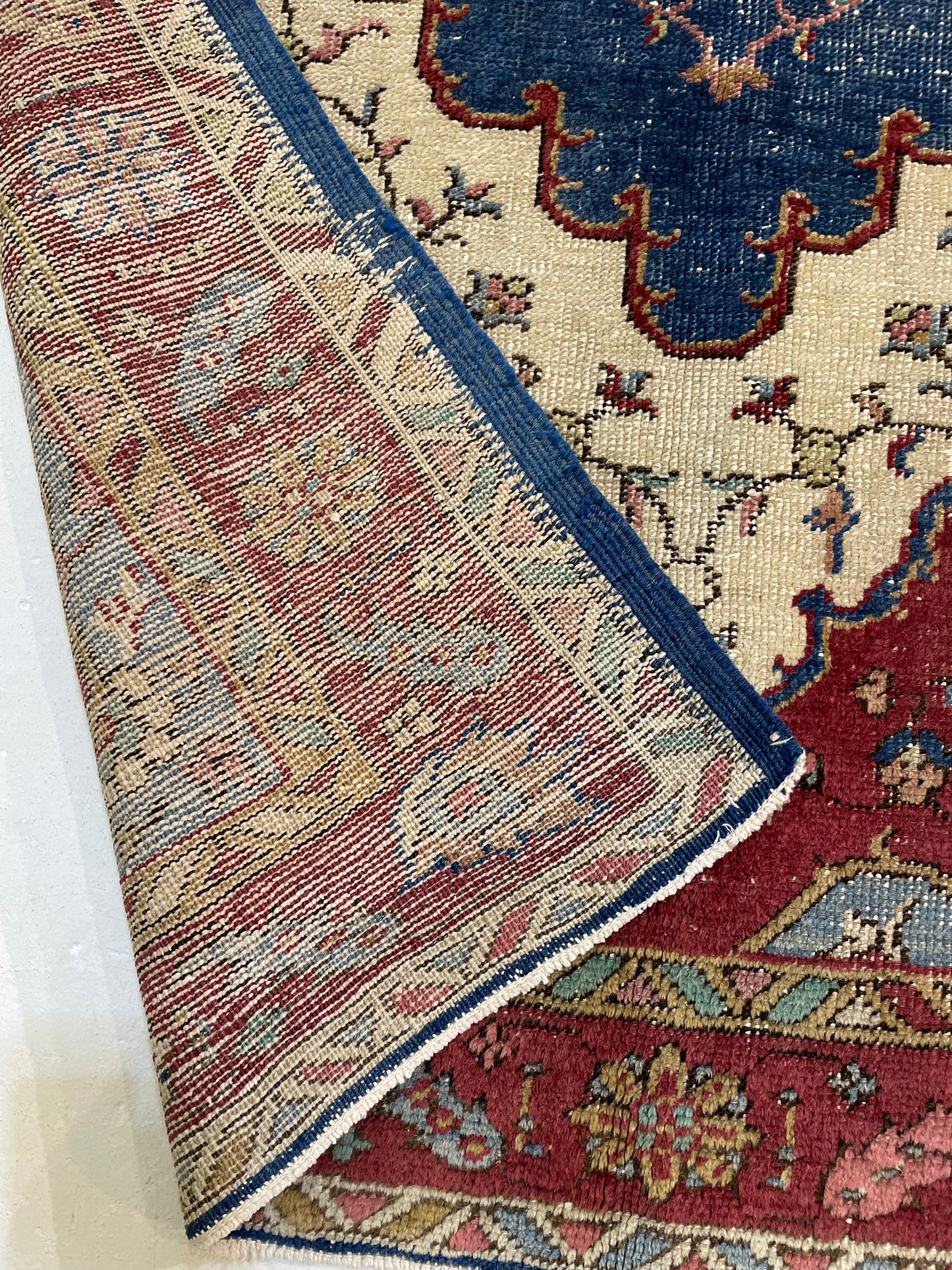 Hand-Knotted Wool Gallery Size Turkish Oushak 3'9" x 6'11"