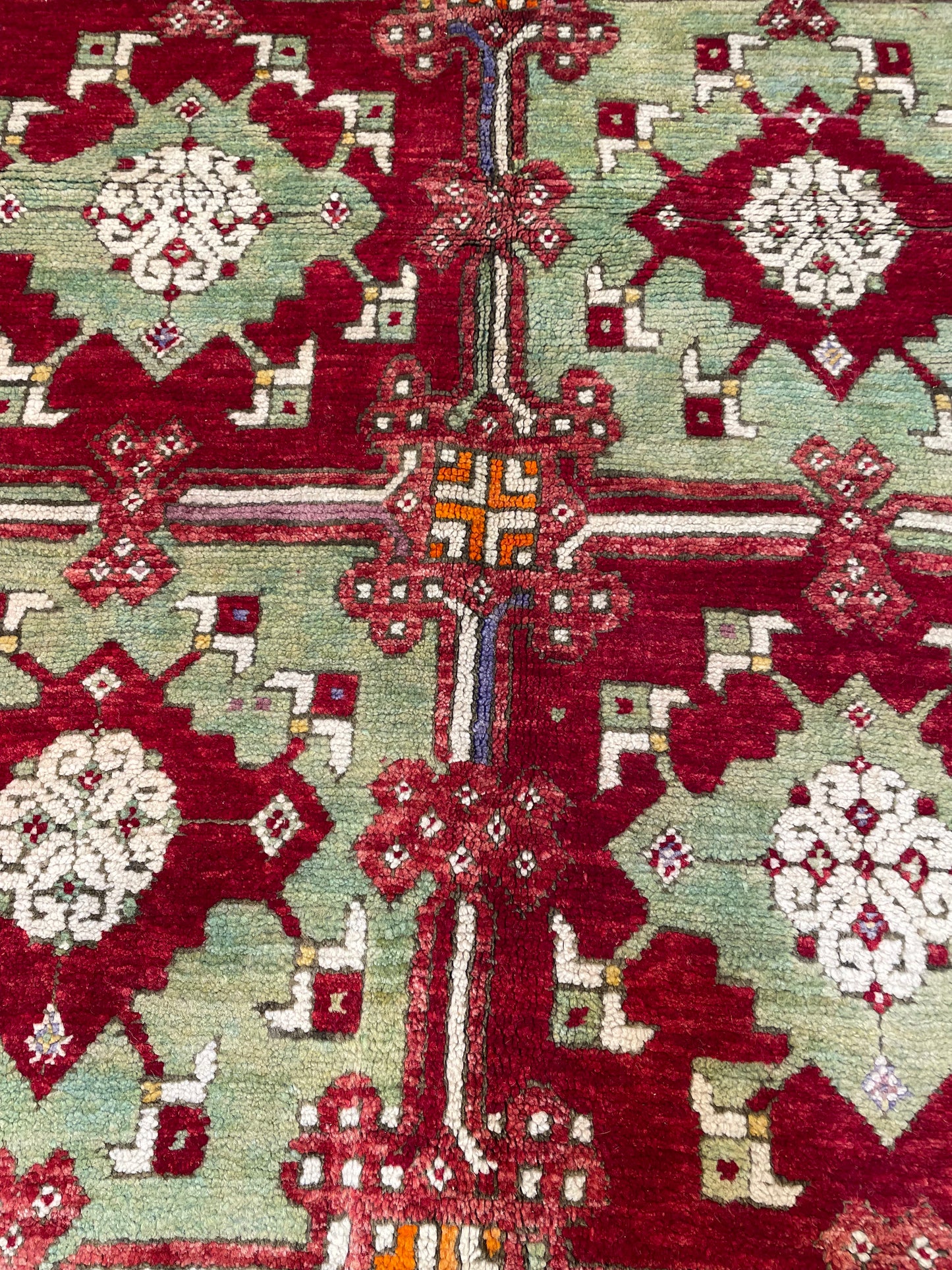 Hand-Knotted Wool Rug Turkish Oushak 5'3" x 6'9"