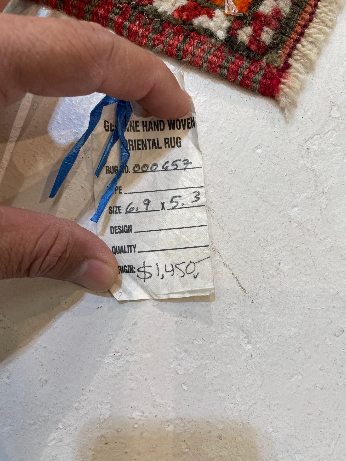 Hand-Knotted Wool Rug Turkish Oushak 5'3" x 6'9"