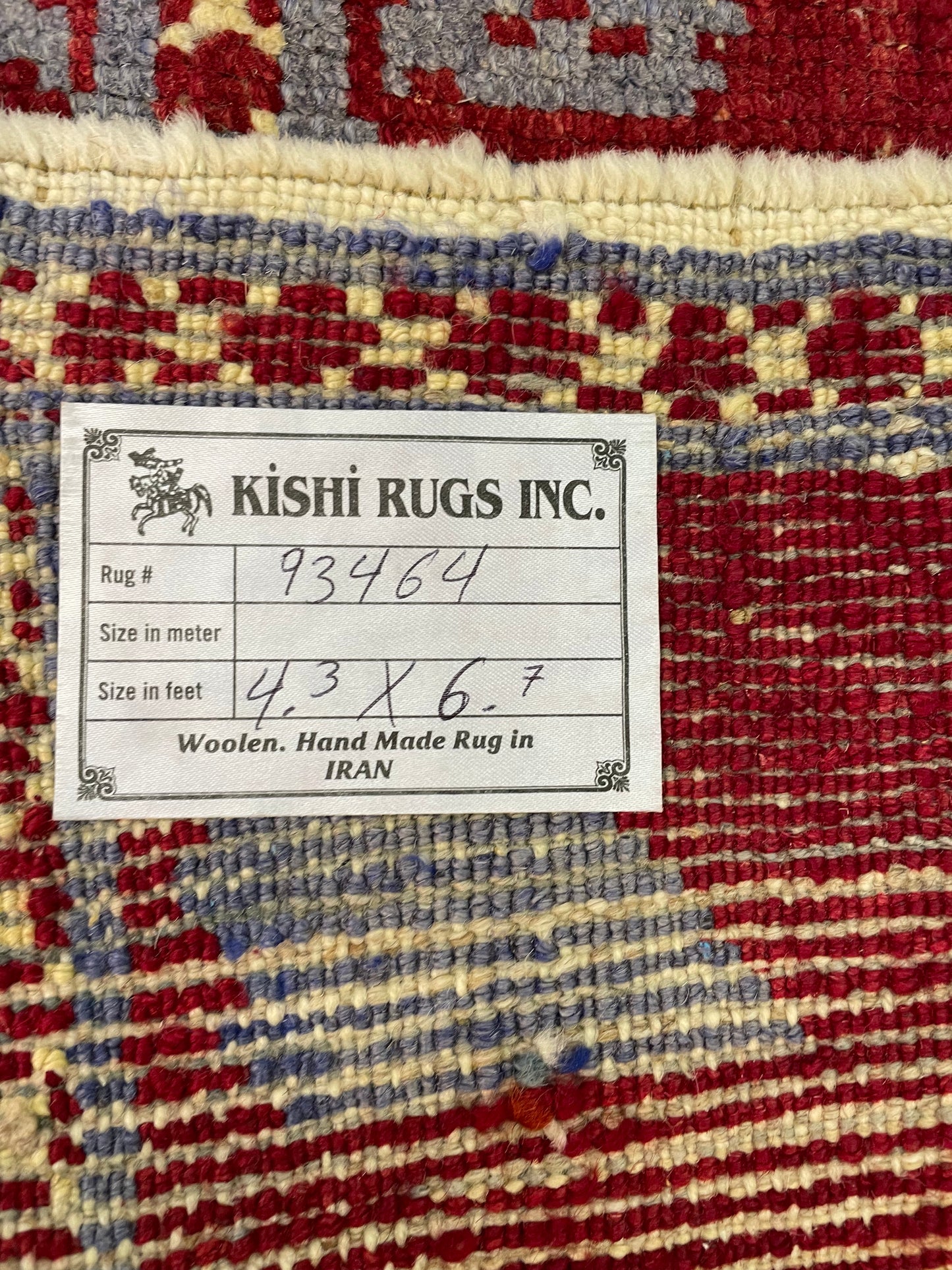 Hand-Knotted Wool Rug Turkish Oushak 4'3" x 6'7"
