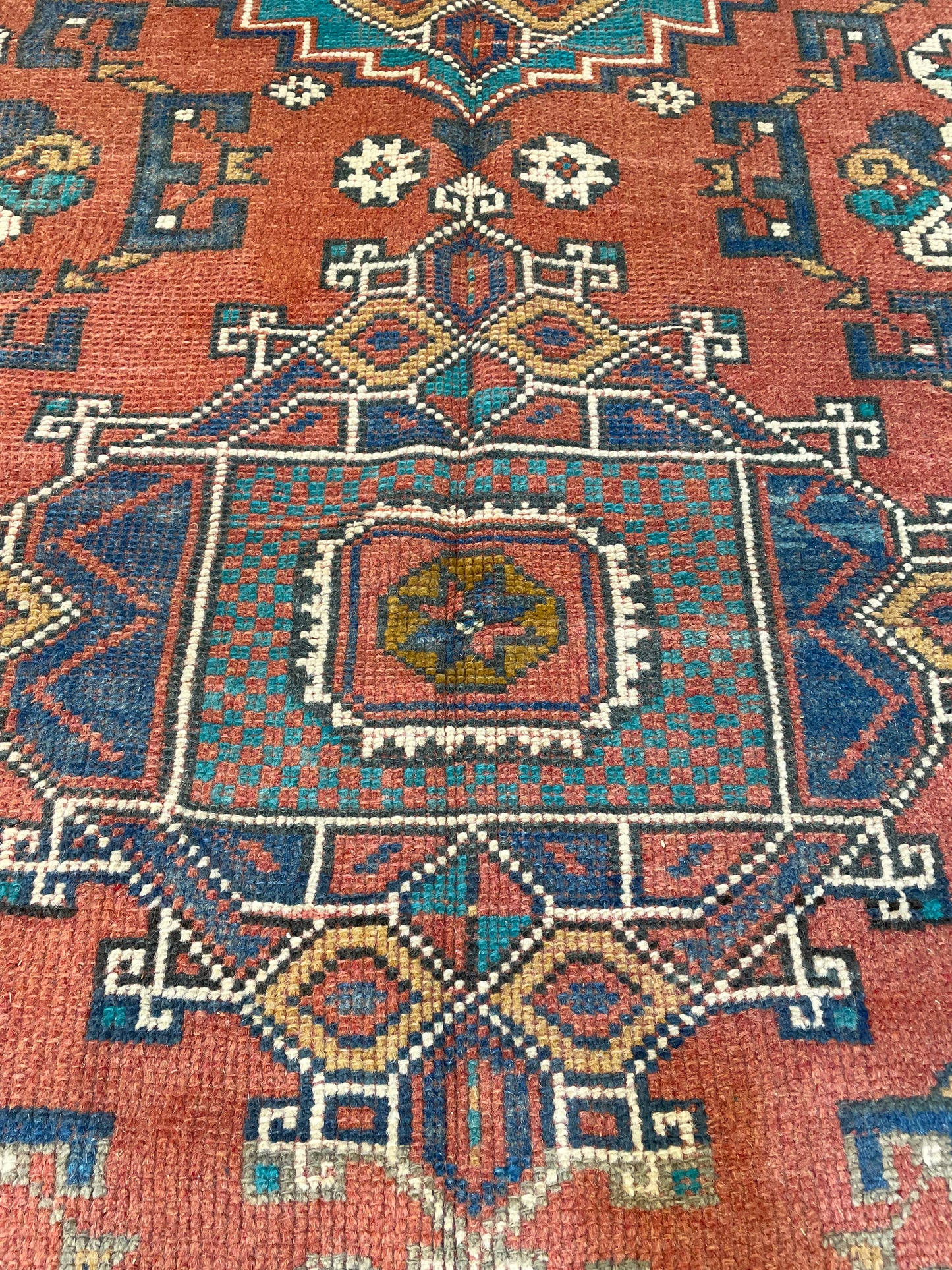 Hand-Knotted Wool Rug Turkish Oushak 4'4" x 5'9"