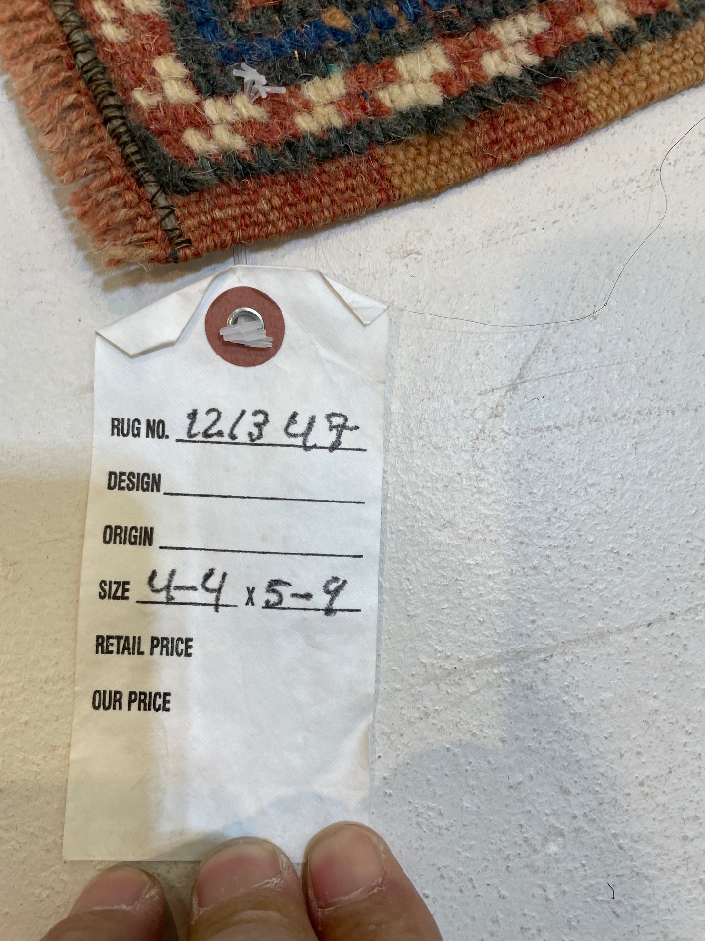 Hand-Knotted Wool Rug Turkish Oushak 4'4" x 5'9"