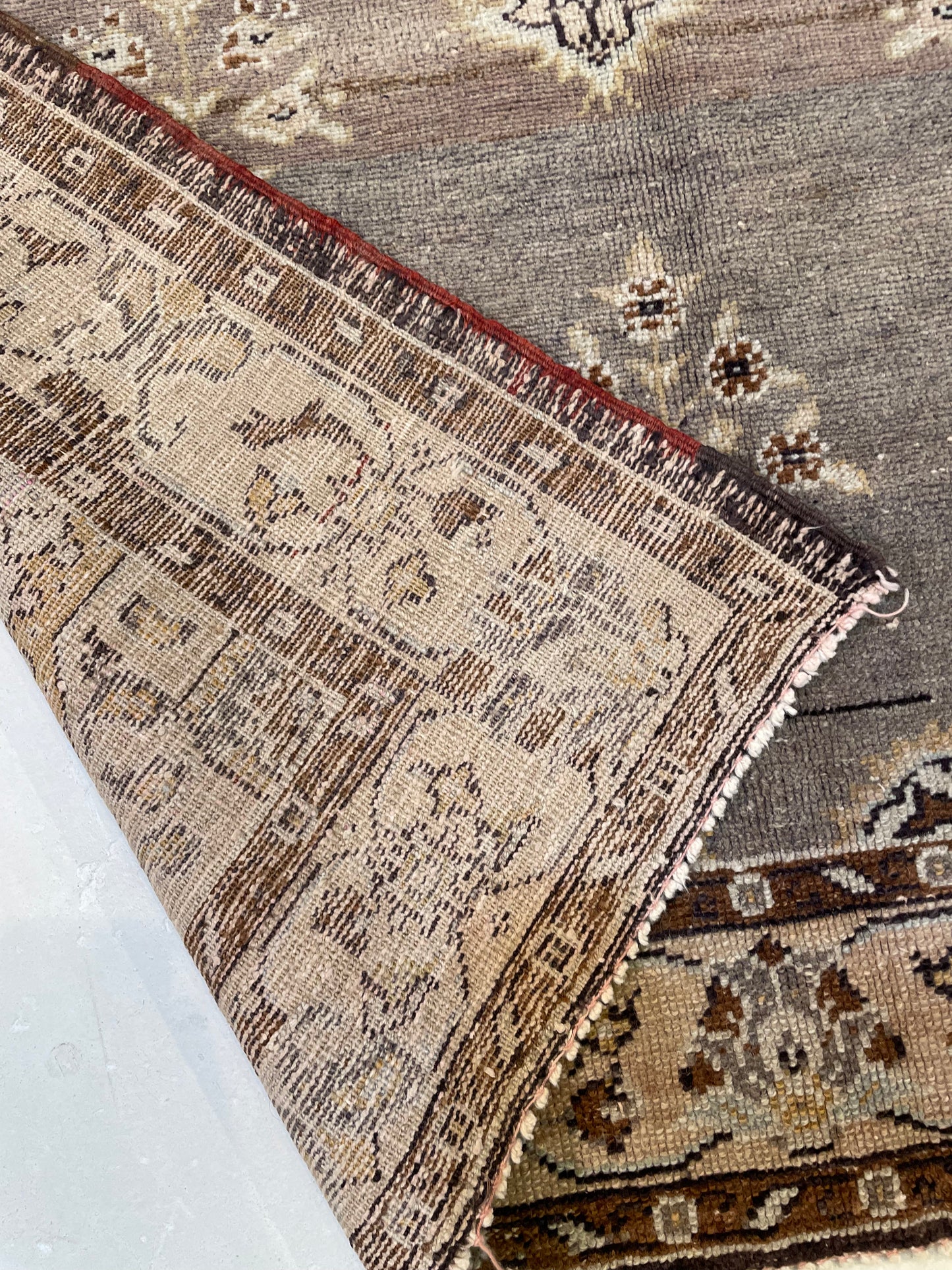 Hand-Knotted Wool Rug Turkish Oushak 4' x 6'8"