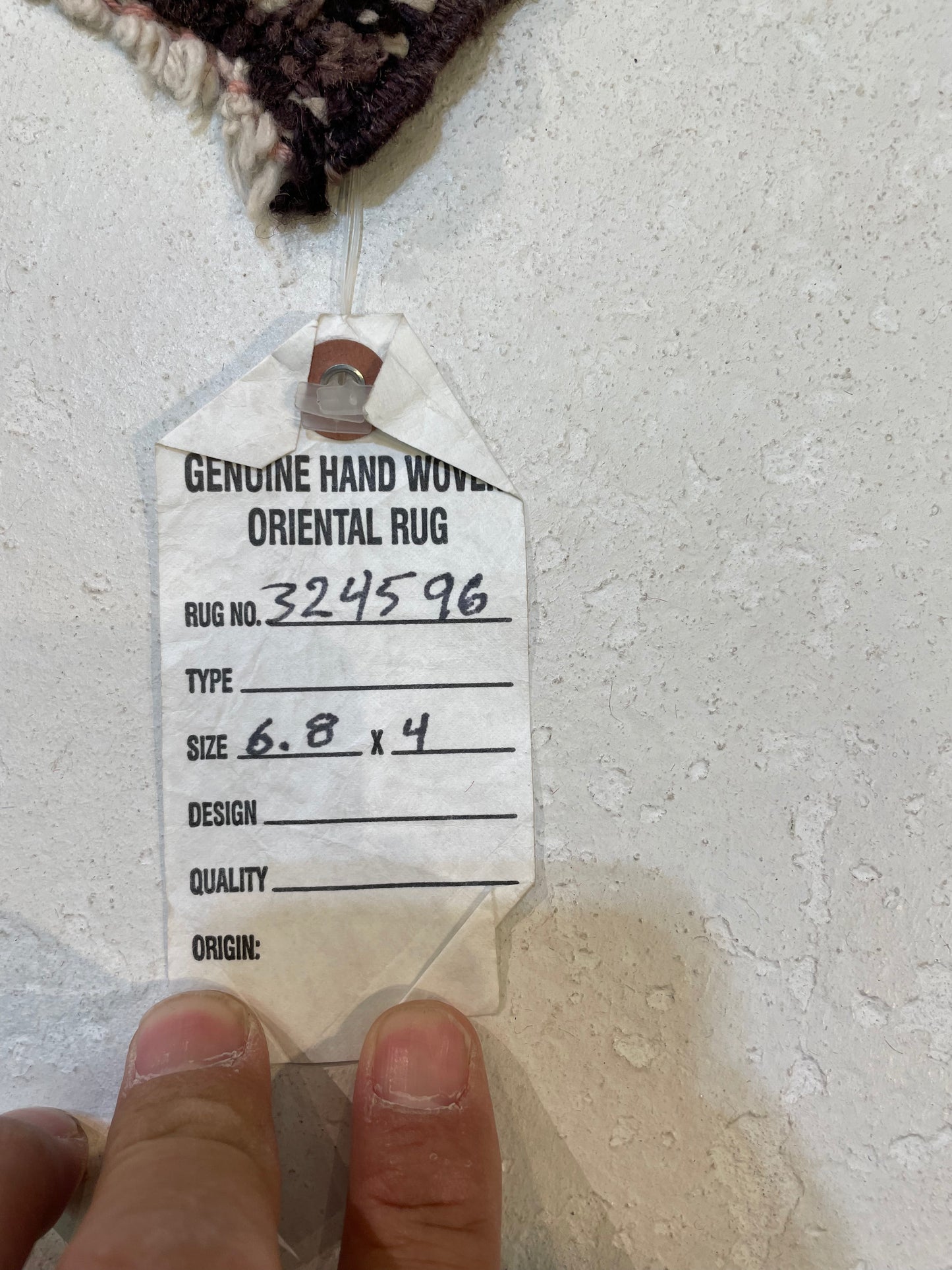 Hand-Knotted Wool Rug Turkish Oushak 4' x 6'8"