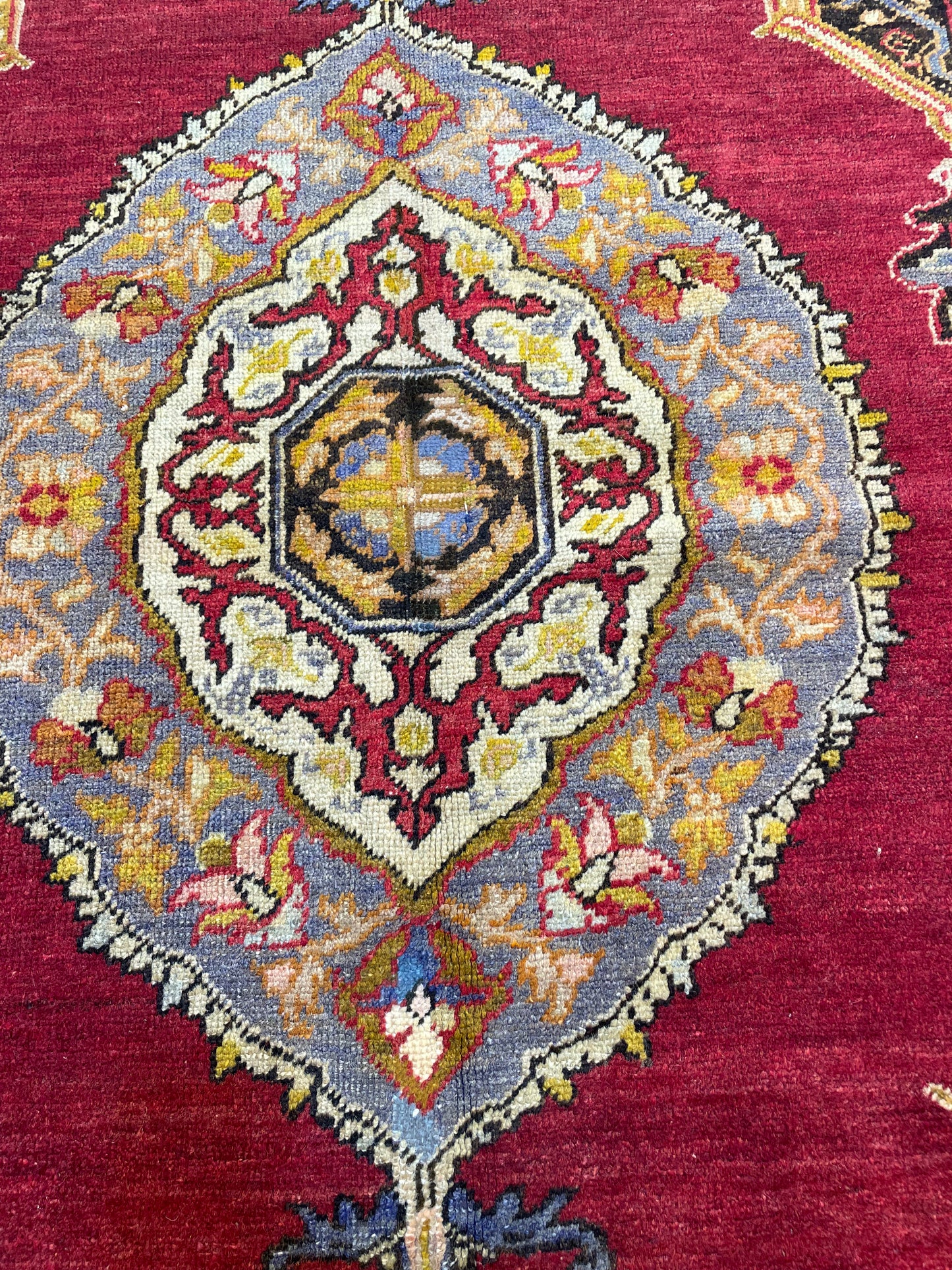 Hand-Knotted Wool Rug Turkish Oushak 4'3" x 6'2"