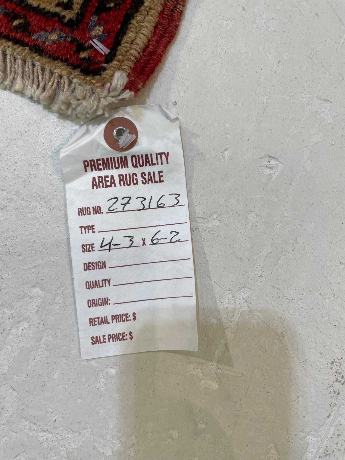 Hand-Knotted Wool Rug Turkish Oushak 4'3" x 6'2"