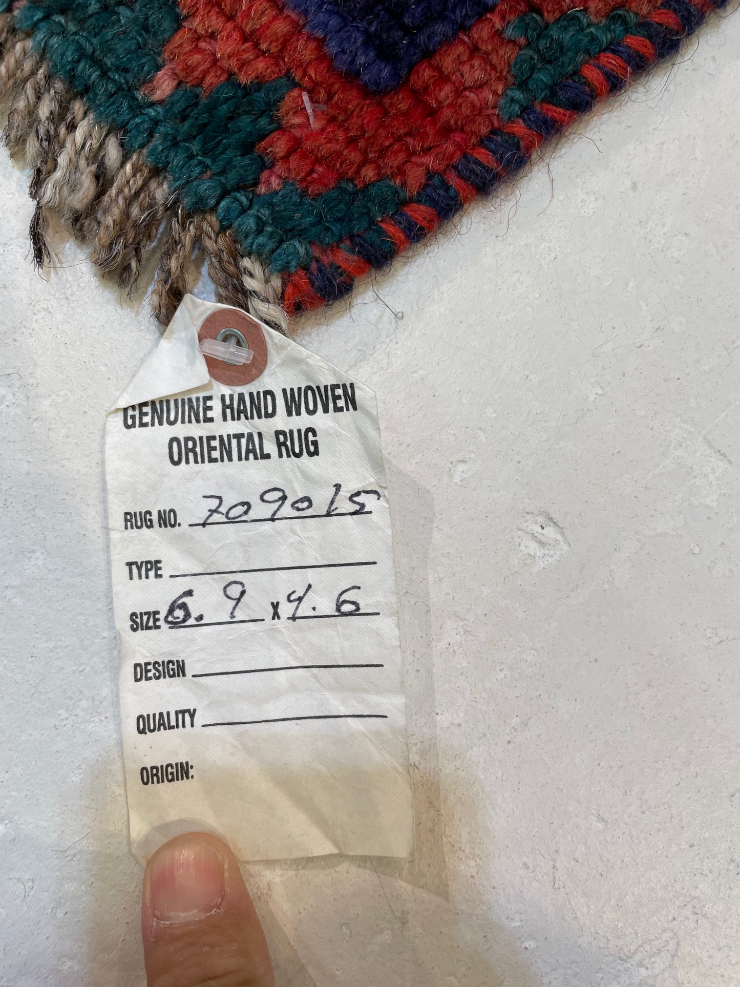 Hand-Knotted Wool Rug Persian Gabeh 4'6" x 6'9"