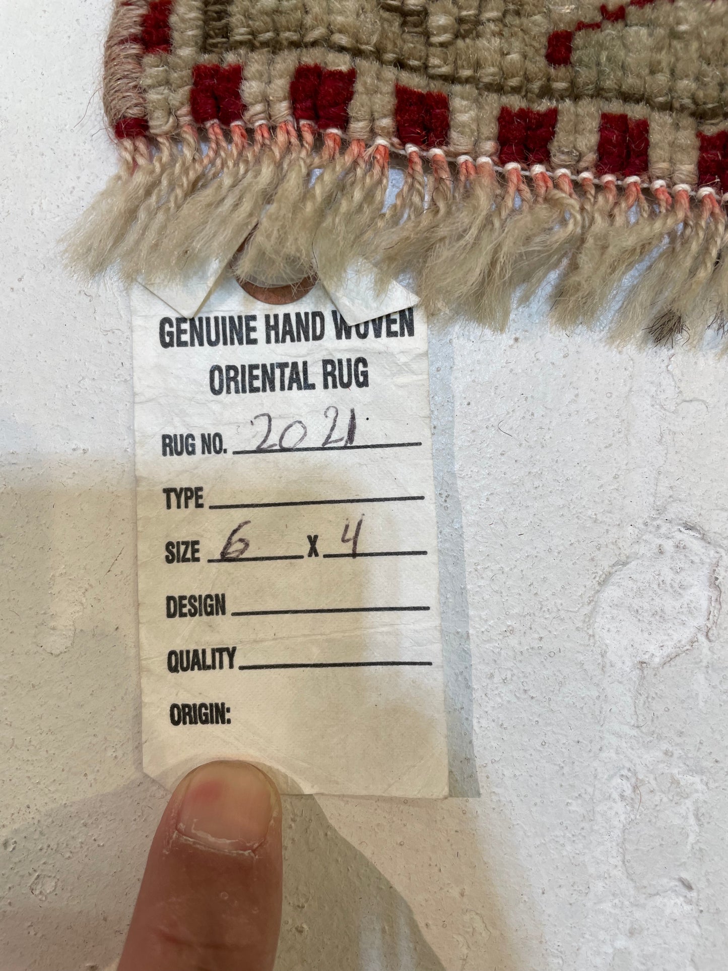 Hand-Knotted Wool Rug Turkish Oushak 4' x 6'