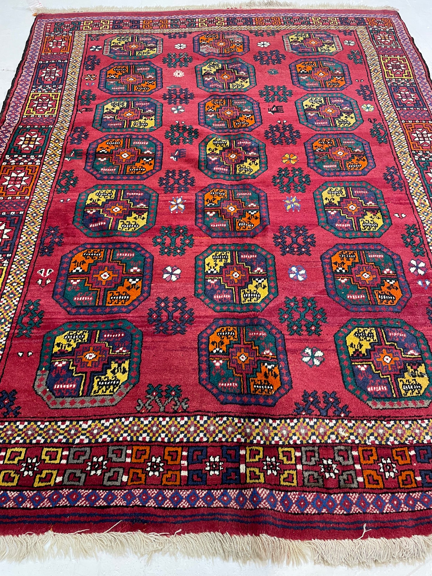Hand-Knotted Wool Rug Turkish Oushak 5' x 6'7"