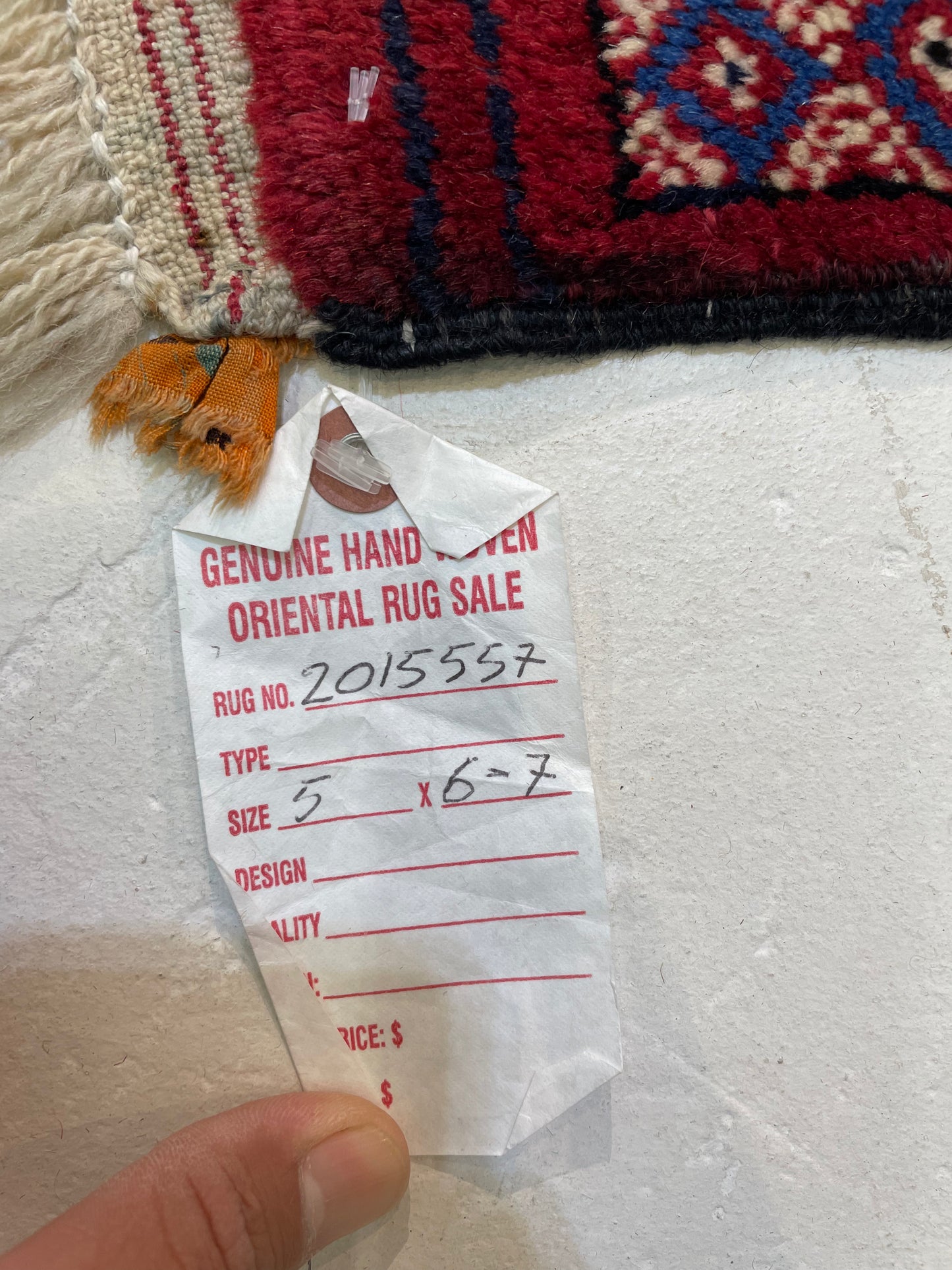 Hand-Knotted Wool Rug Turkish Oushak 5' x 6'7"