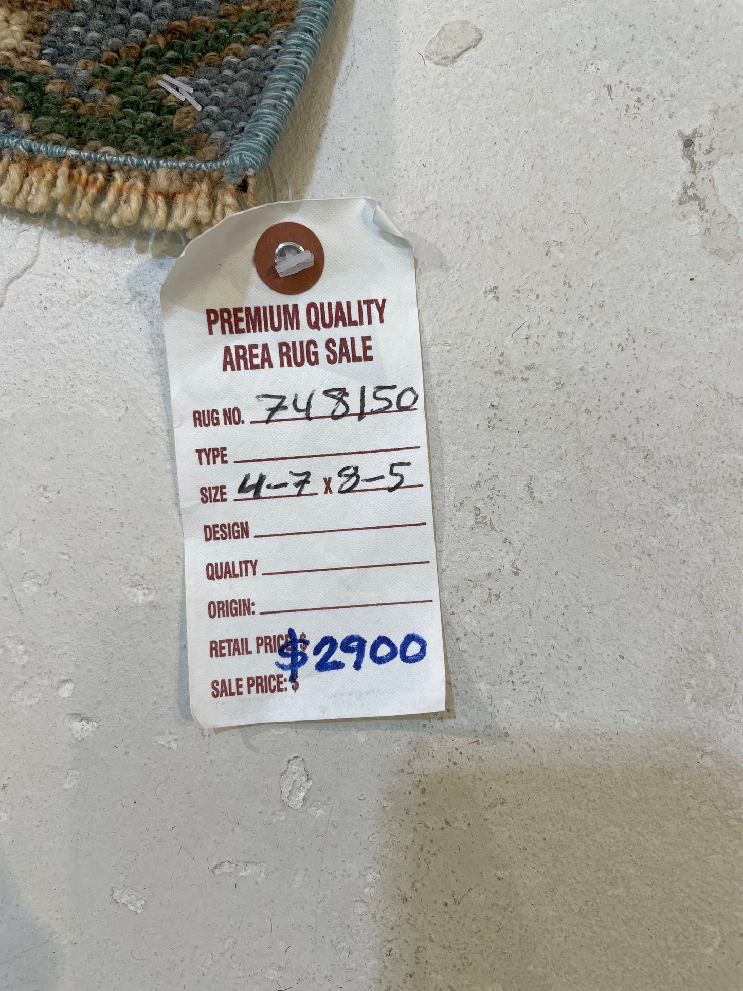 Hand-Knotted Wool Gallery Size Turkish Oushak 4'7" x 8'5"