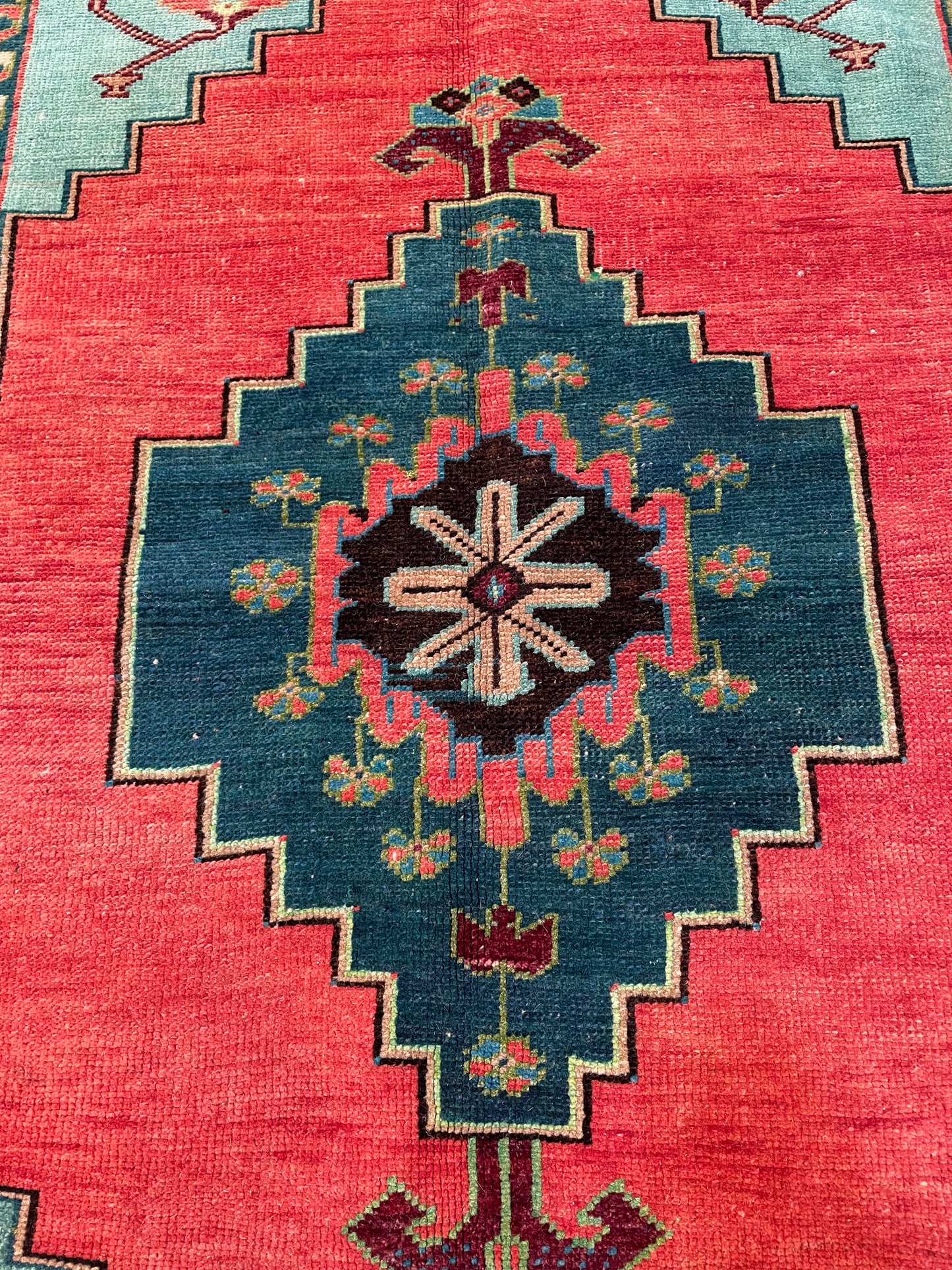 Hand-Knotted Wool Rug Turkish Oushak 3'8" x 5'6"