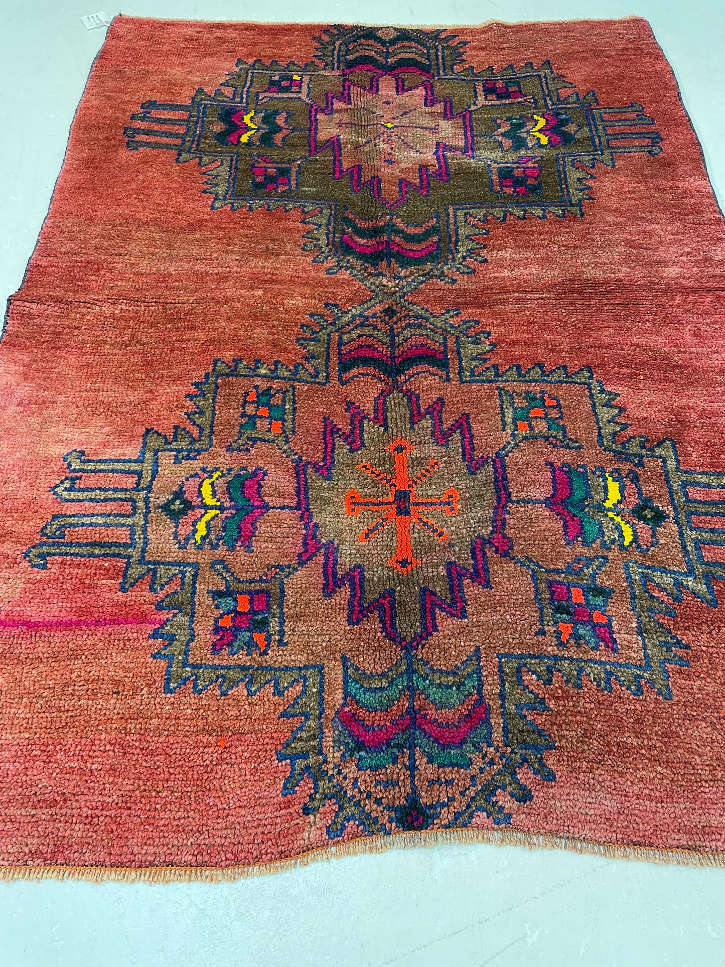 Hand-Knotted Wool Rug Turkish Oushak 3'10" x 5'5"