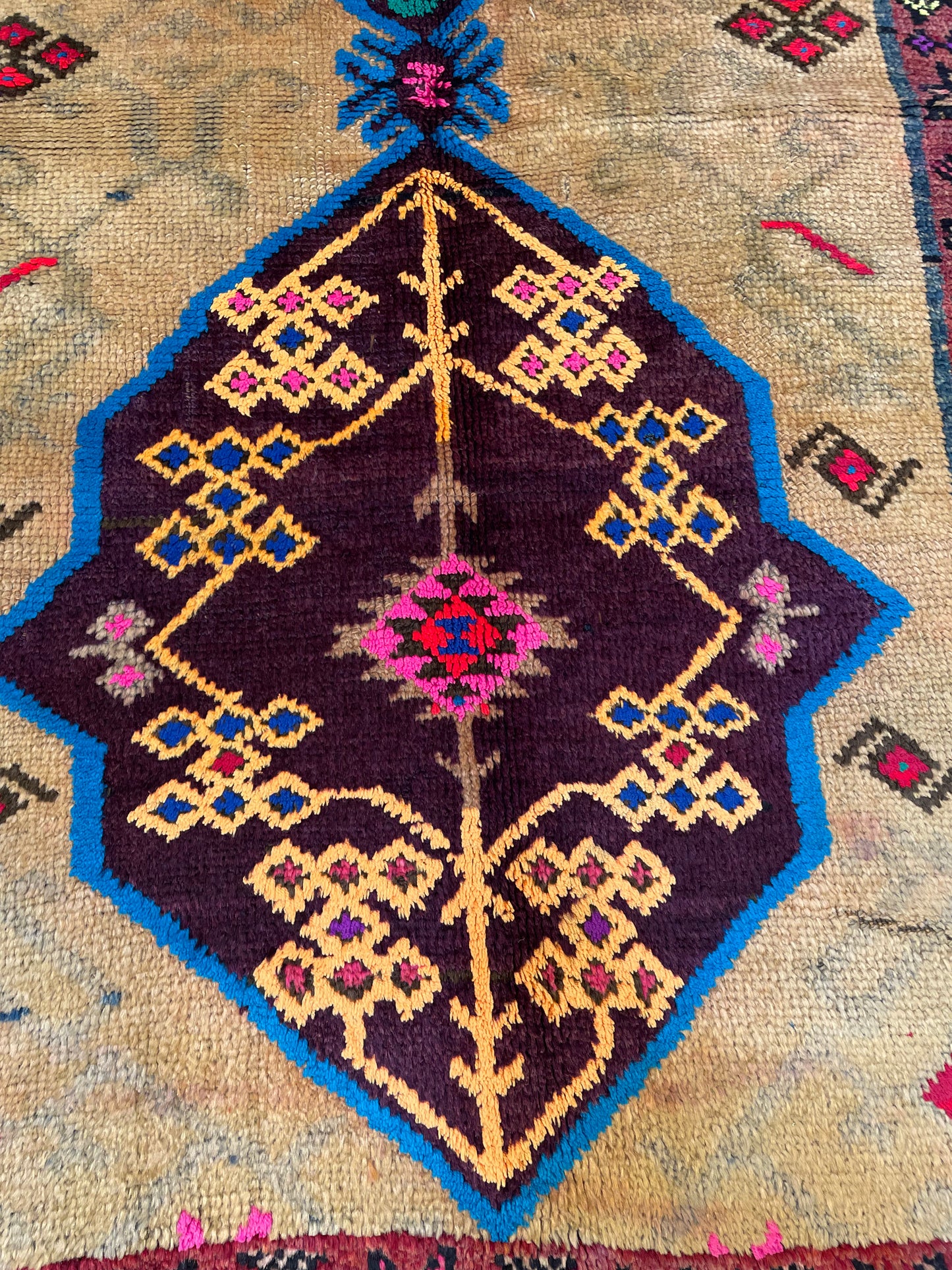 Hand-Knotted Wool Rug Turkish Oushak 3'1" x 5'6"