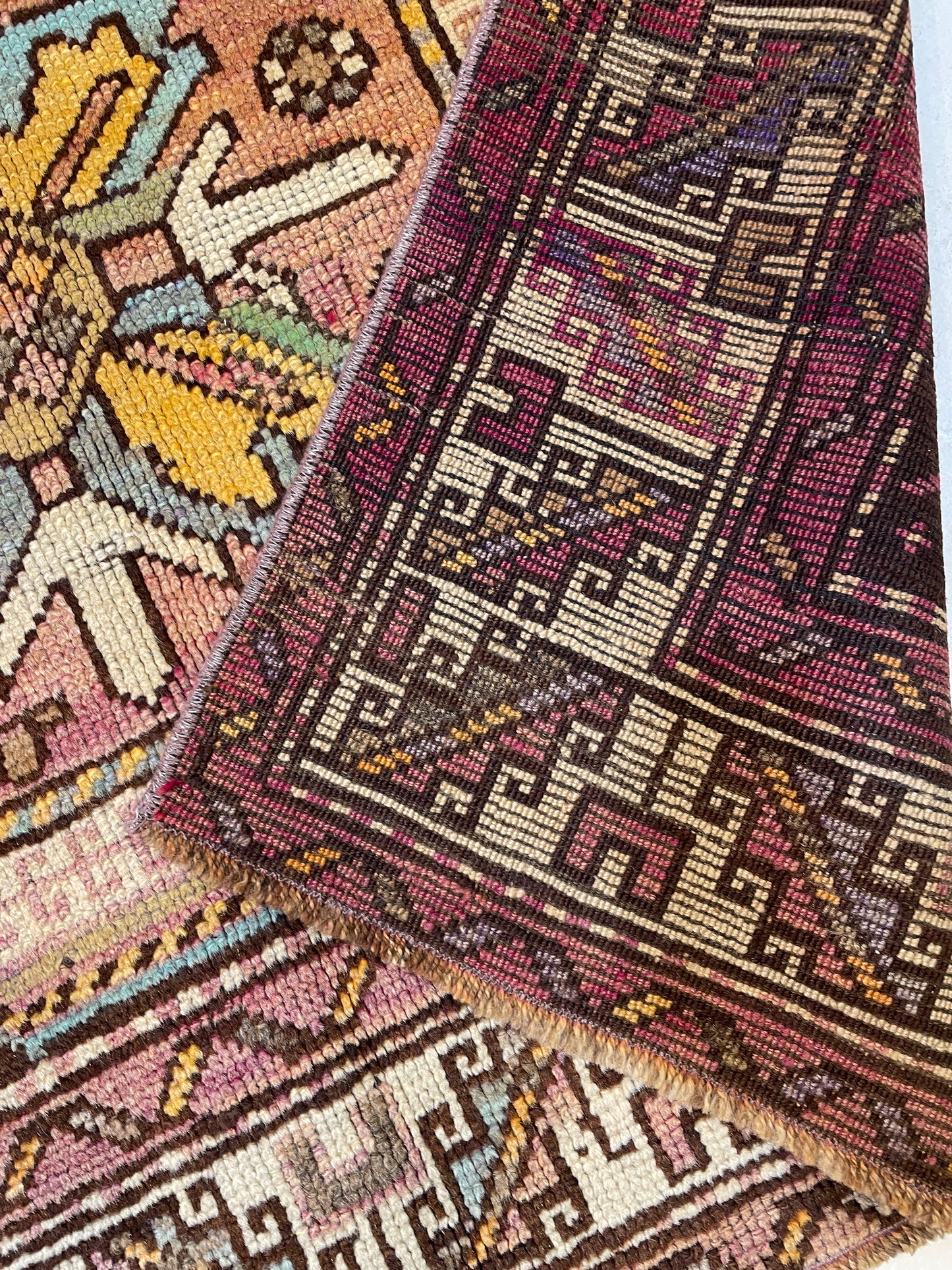 Hand-Knotted Wool Rug Turkish Oushak 3'11" x 6'3"