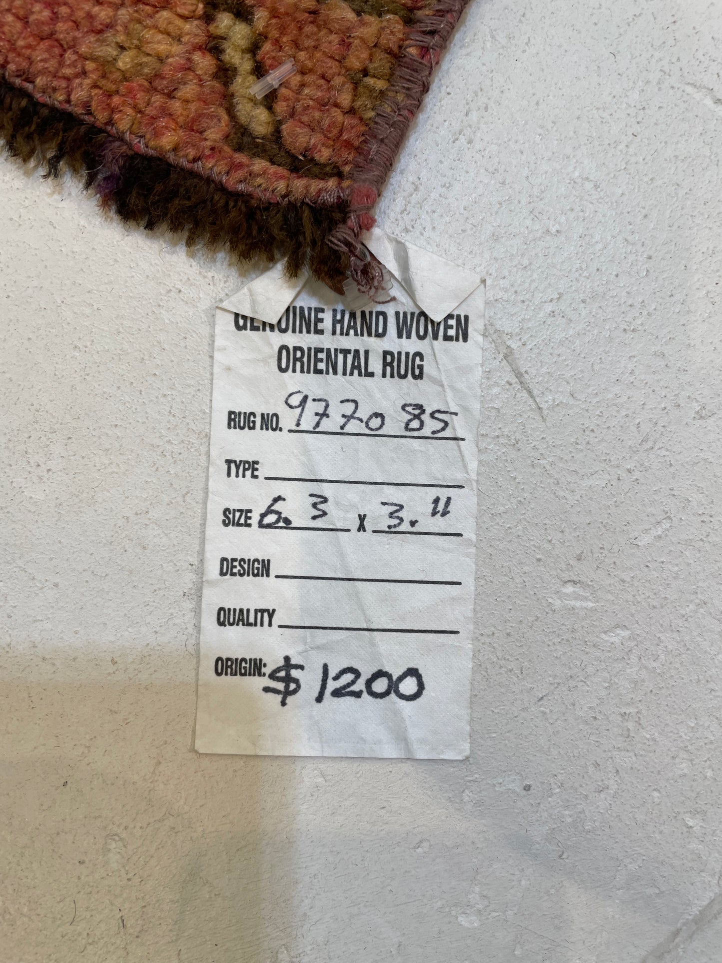 Hand-Knotted Wool Rug Turkish Oushak 3'11" x 6'3"