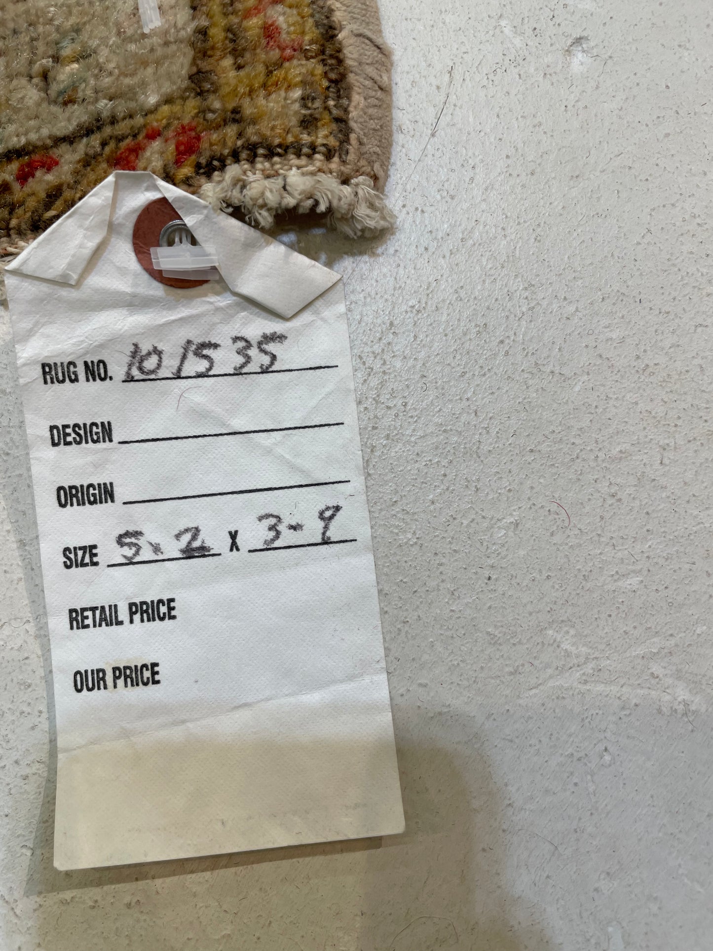 Hand-Knotted Wool Rug Turkish Oushak 3'9" x 5'2"