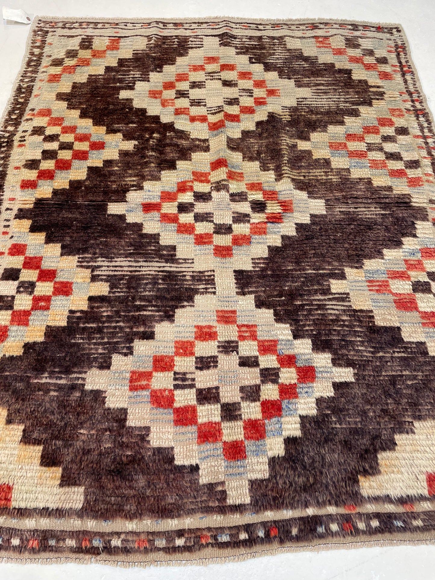 Hand-Knotted Wool Rug Turkish Oushak 4' x 5'1"