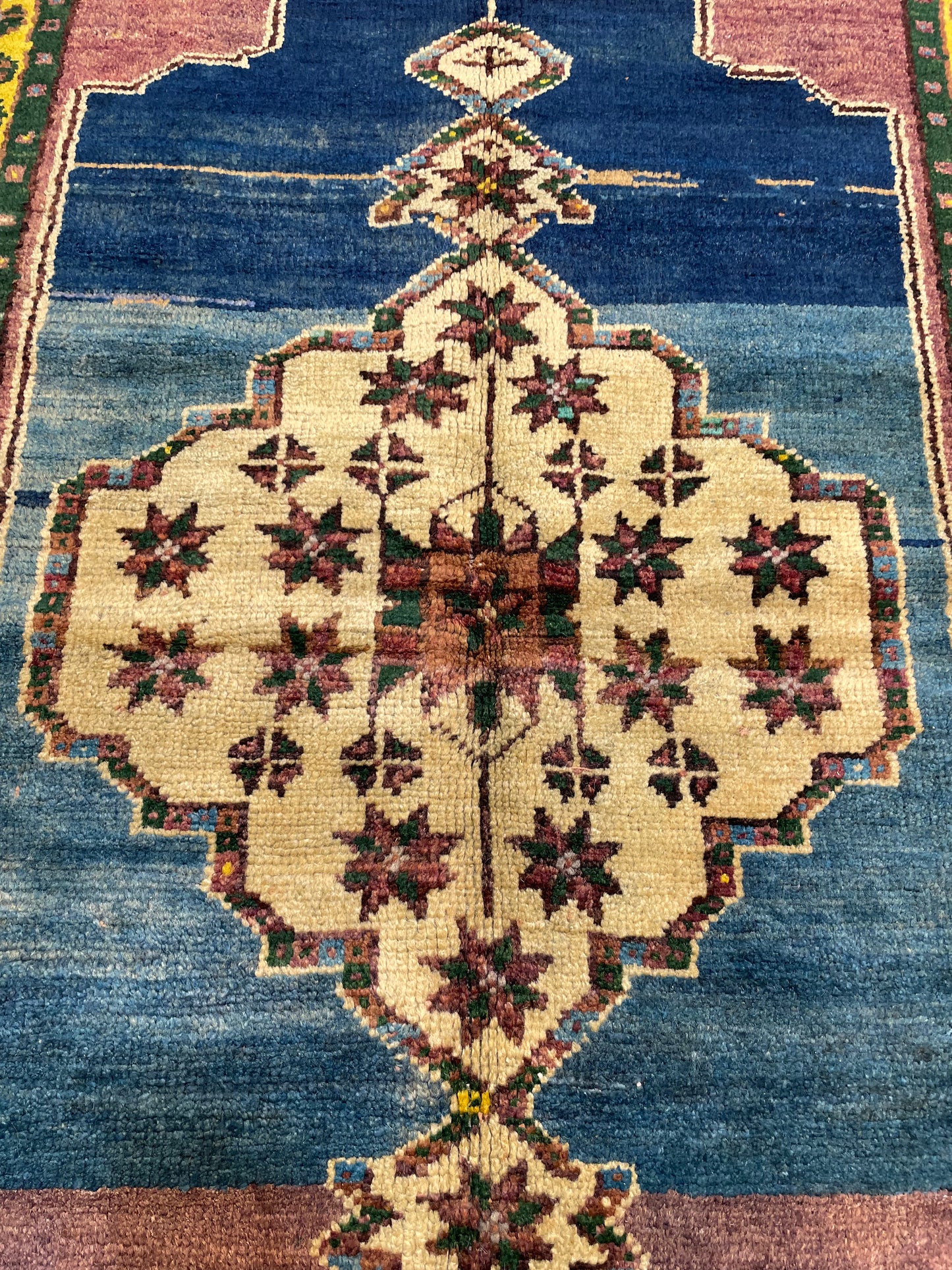 Hand-Knotted Wool Rug Turkish Oushak 3'6" x 6'10"