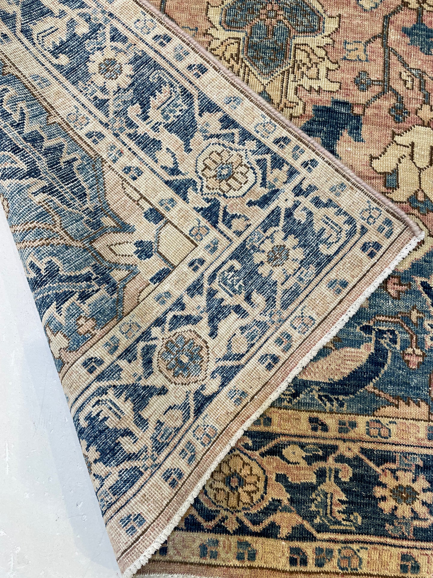 Hand-Knotted Wool Rug Turkish Oushak 4'10" x 6'11"