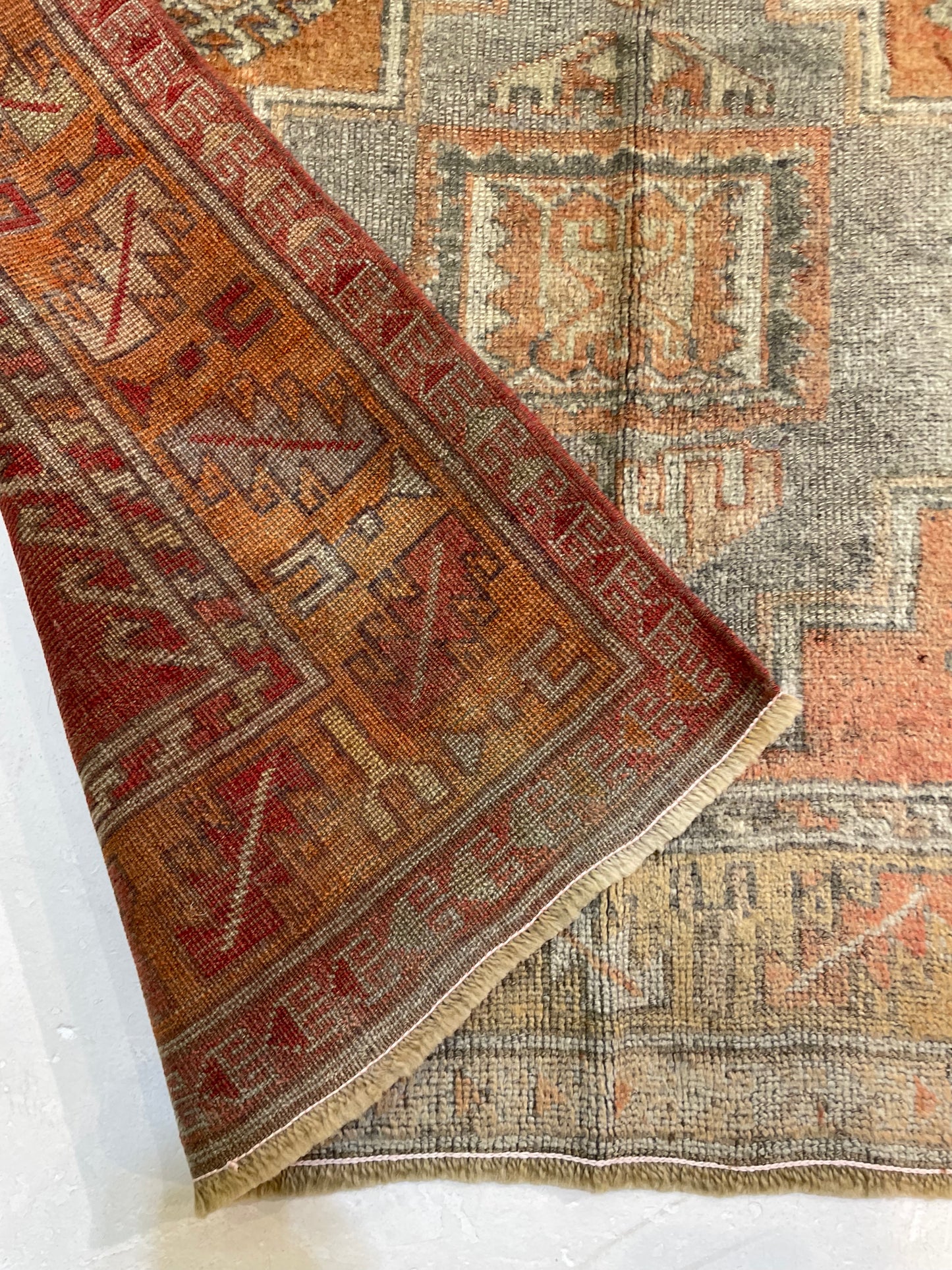 Hand-Knotted Wool Rug Turkish Oushak 3'6" x 5'10"