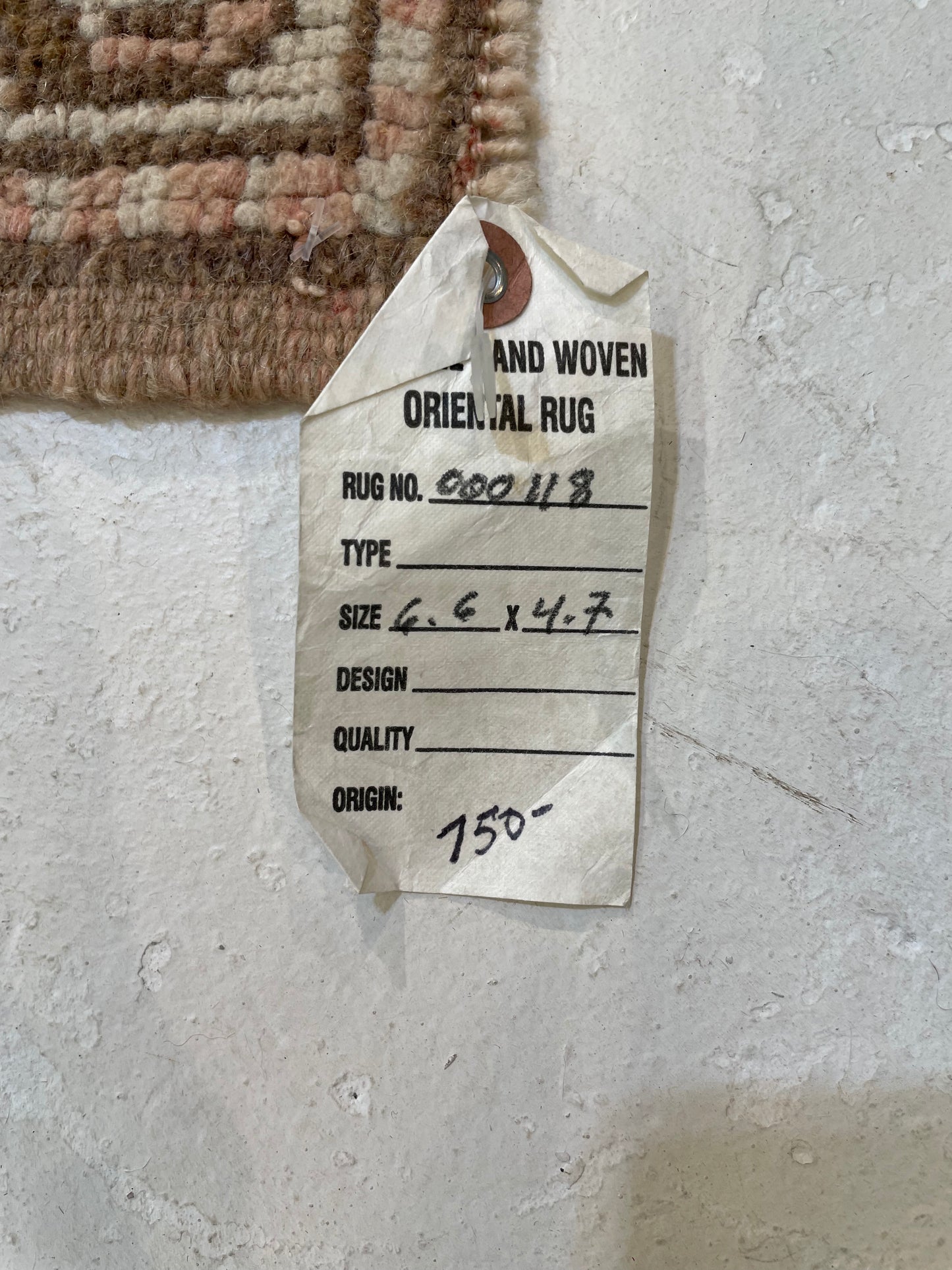 Hand-Knotted Wool Rug Turkish Oushak 4'7" x 6'6"