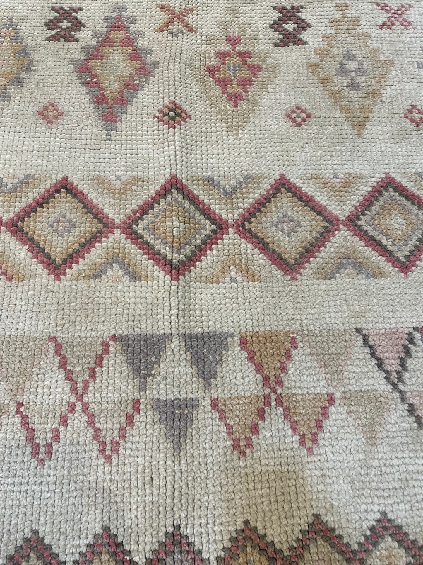 Hand-Knotted Wool Rug Turkish Oushak 4' x 5'7"