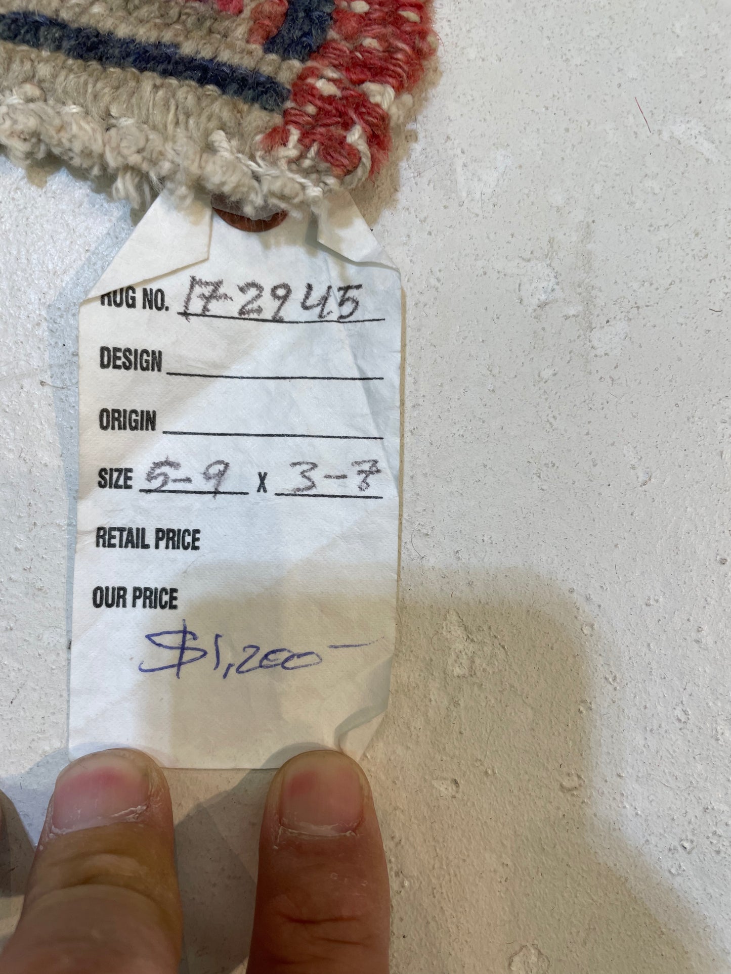 Hand-Knotted Wool Rug Turkish Oushak 3'7" x 5'9"