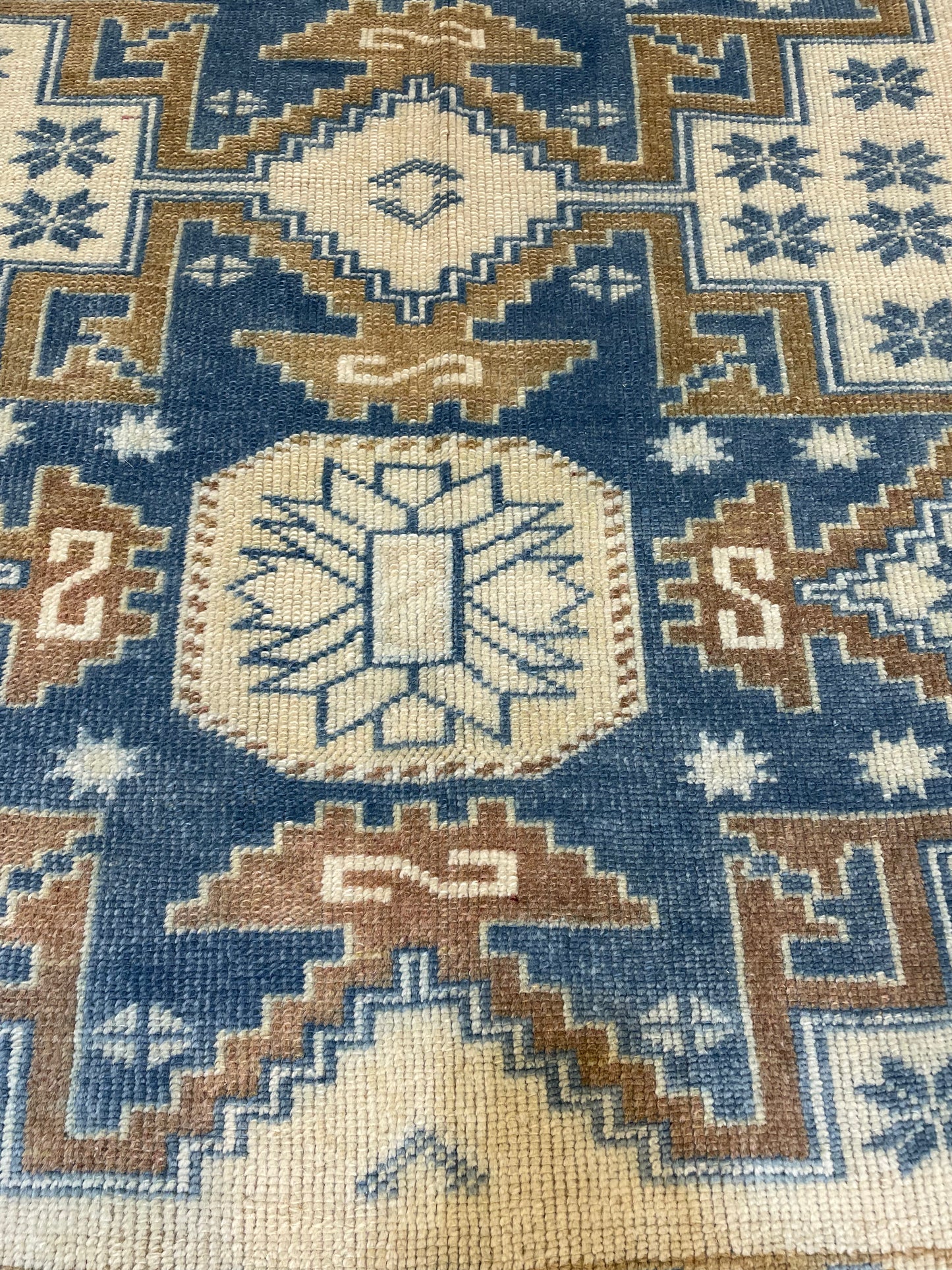 Hand-Knotted Wool Rug Turkish Oushak 3'4" x 5'10"