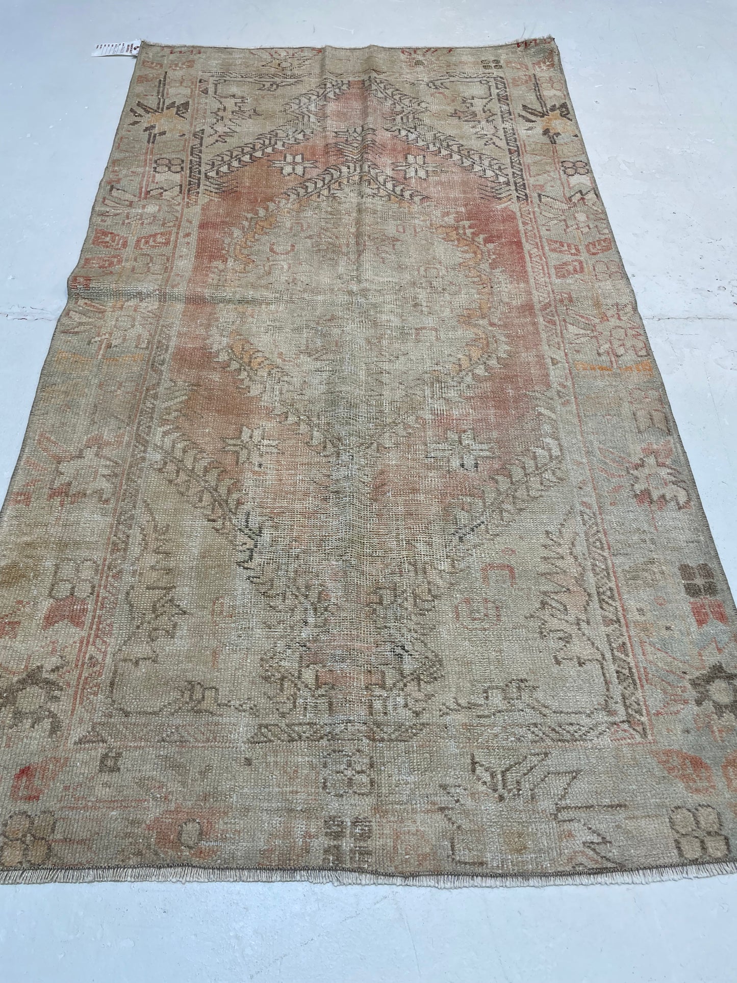 Hand-Knotted Wool Rug Turkish Oushak 3'1" x 5'6"