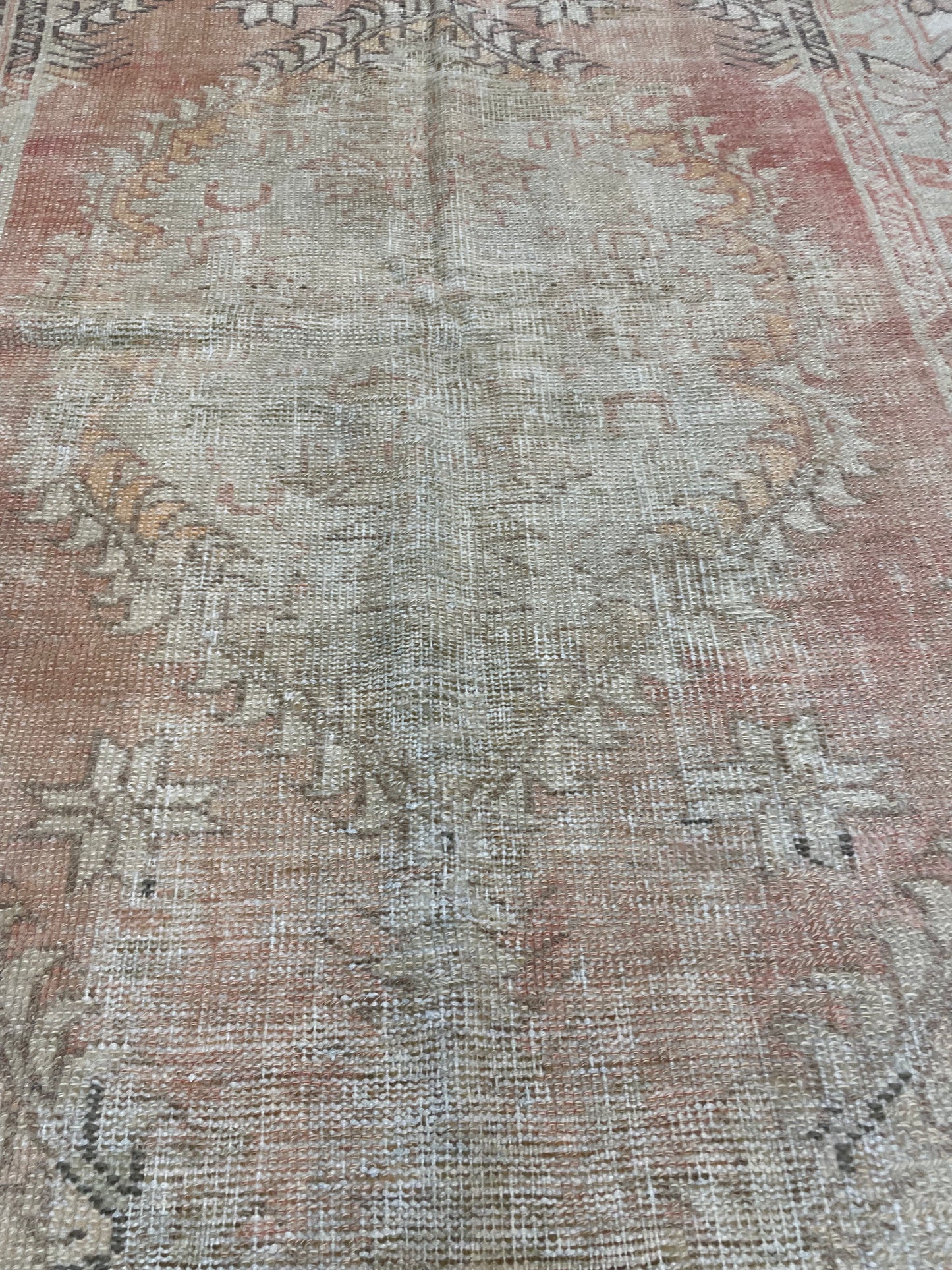 Hand-Knotted Wool Rug Turkish Oushak 3'1" x 5'6"