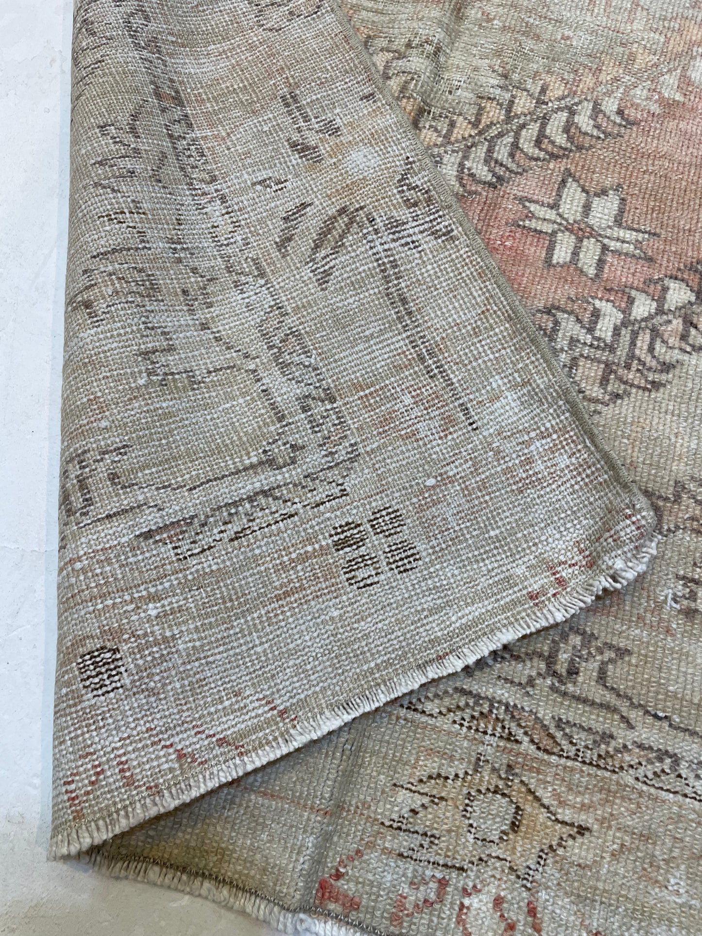 Hand-Knotted Wool Rug Turkish Oushak 3'1" x 5'6"