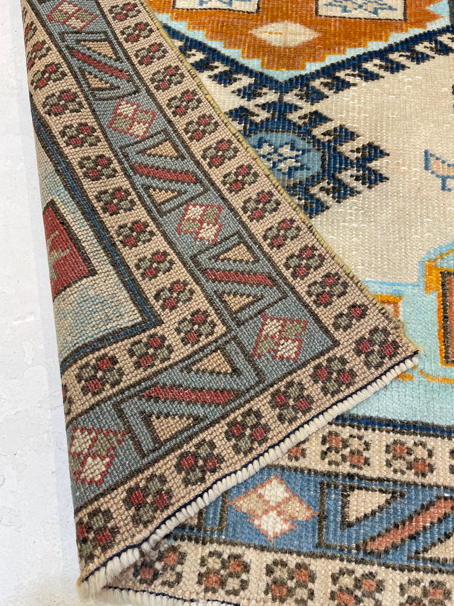 Hand-Knotted Wool Rug Turkish Oushak 2'10" x 4'4"