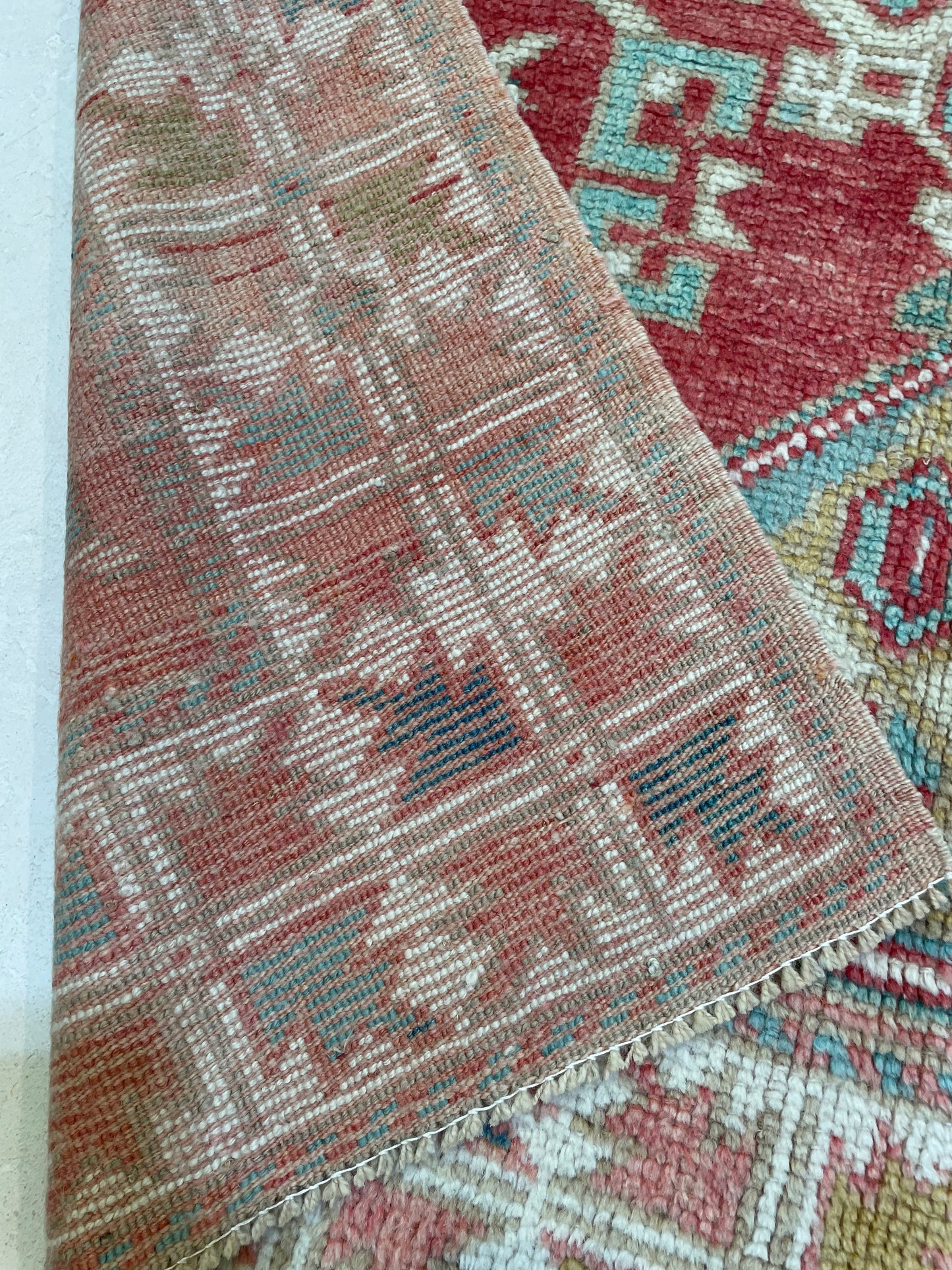 Hand-Knotted Wool Rug Turkish Oushak 4' x 5'6"